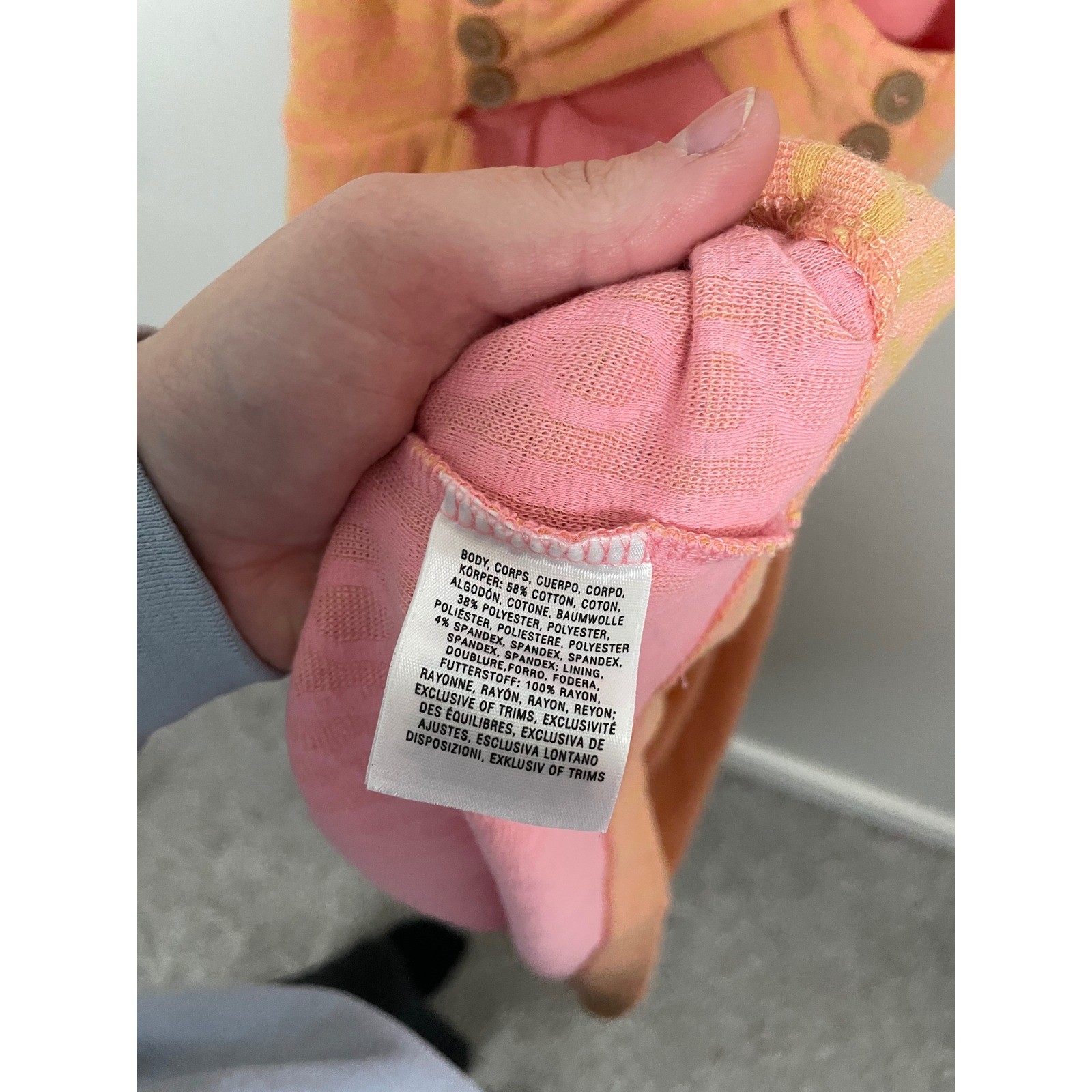 Anthropologie Postmark Open Back Sleeveless Dress in Orange and Pink Size Medium