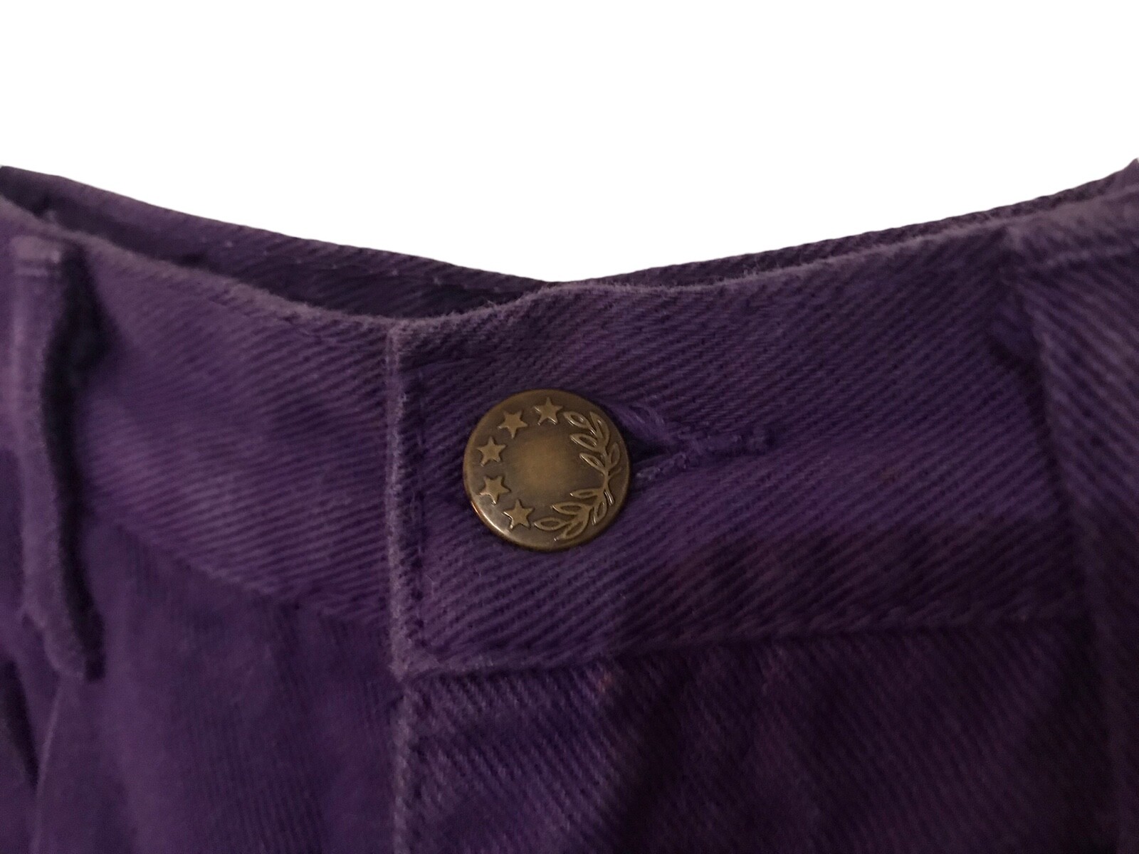 Women Vintage 1990s Purple Denim High Waist LA Blues Mom Jean Shorts 23 waist SM
