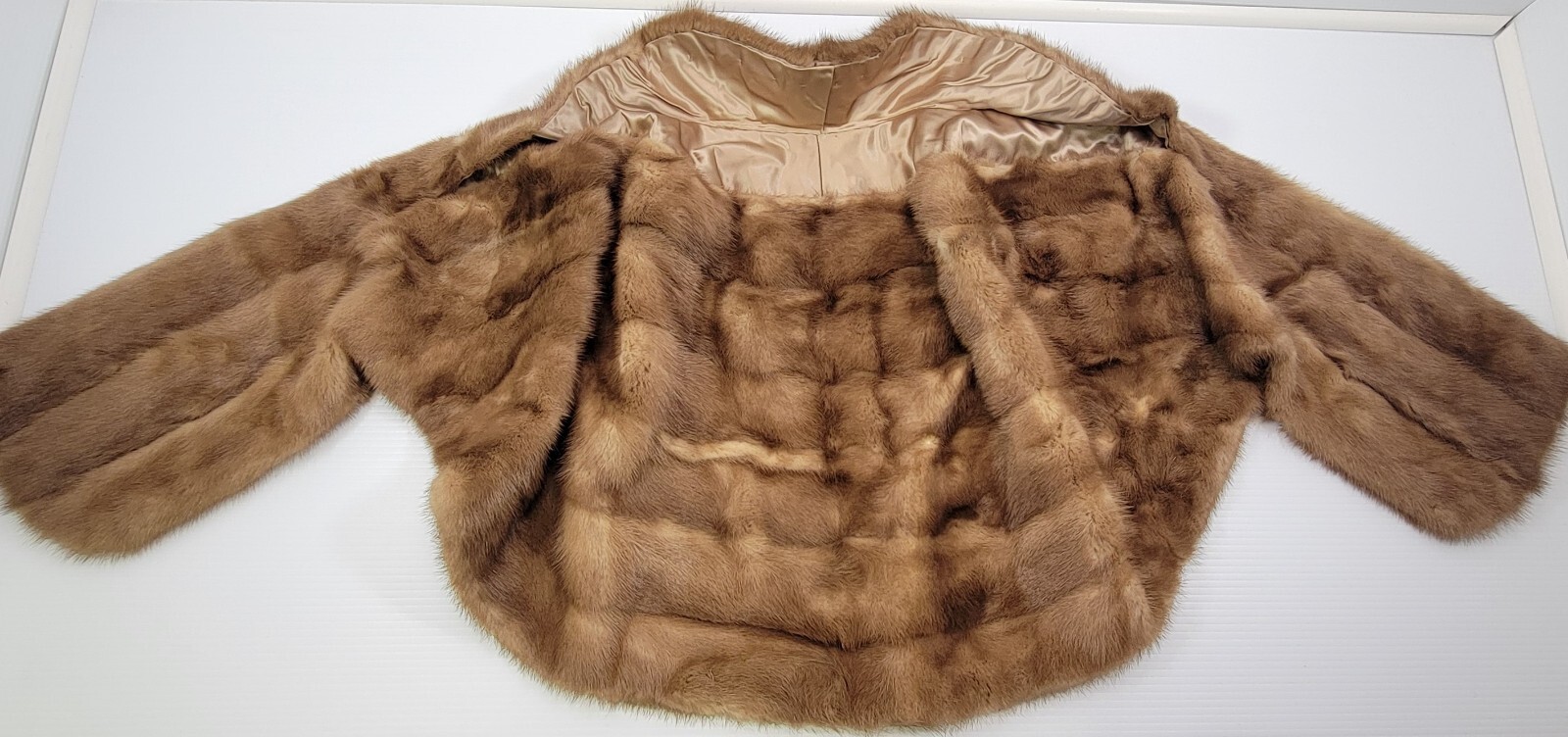 N) Vintage Mob Wife Era Women Over the Shoulder Collar Fur Stole Shawl Vest