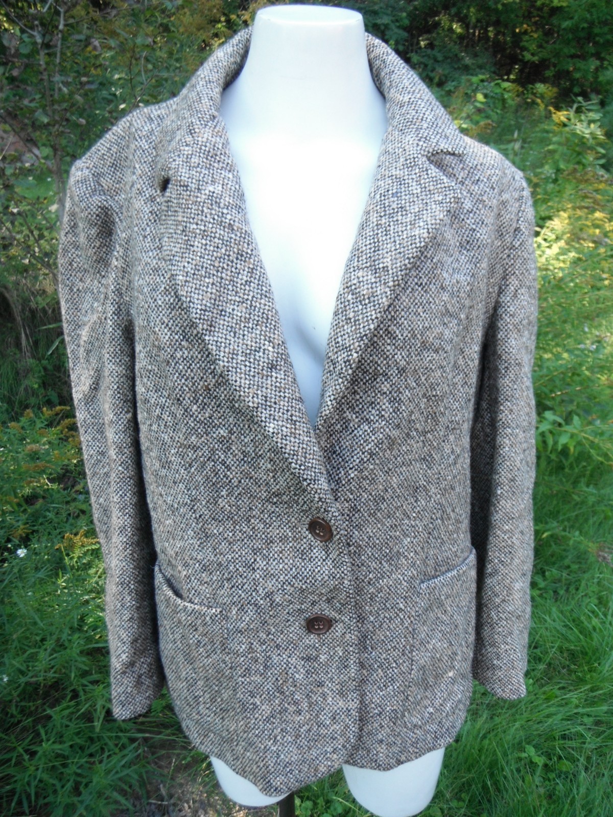 Vtg. ’70’s DONEGAL Tweed UNION made in CANADA classic blazer jacket coat M