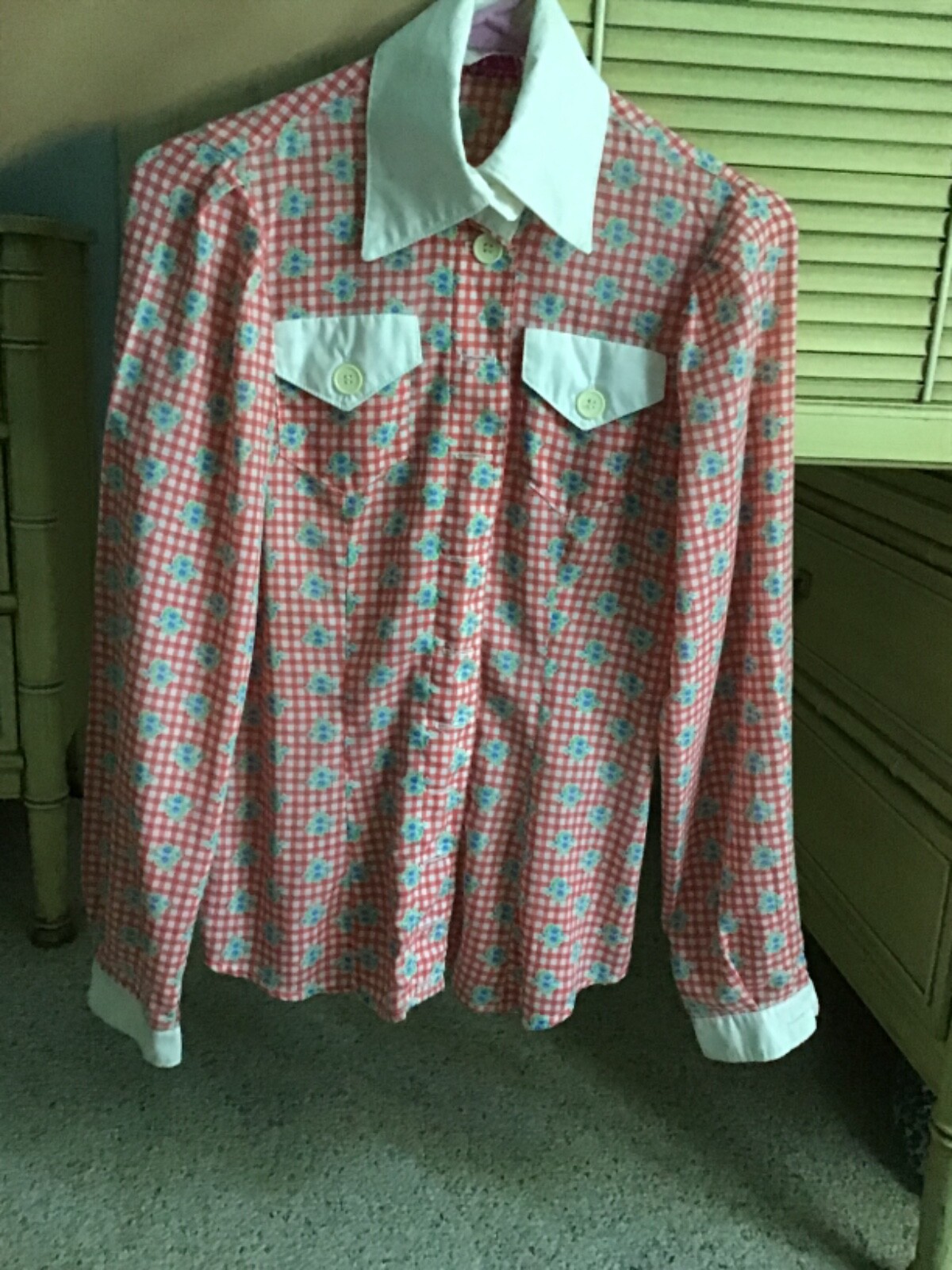 Mod blouse, vintage, by Irene Kasmer size small