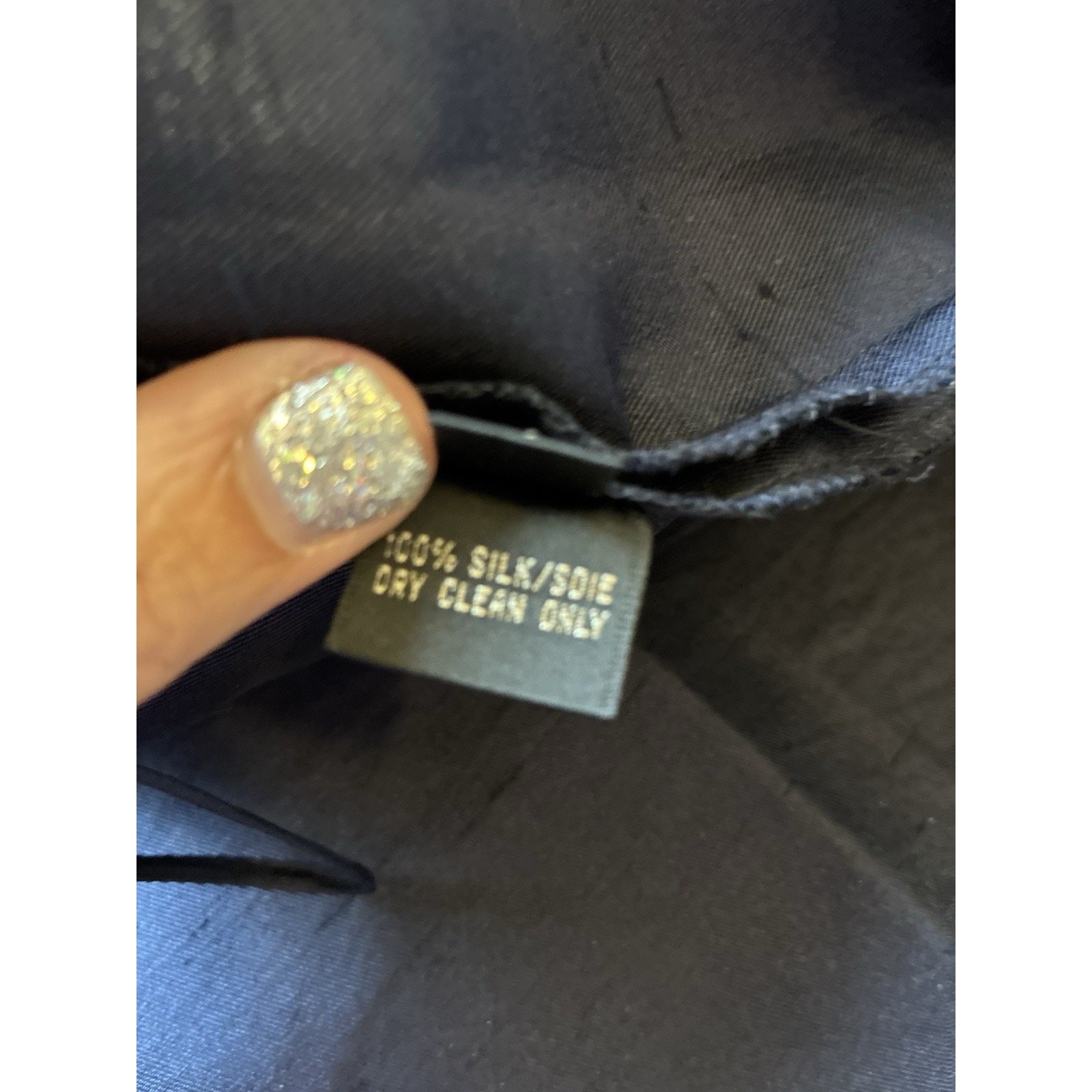 Vtg 90s Ralph Lauren Navy 100% Silk Dupioni Wrap Skirt USA UNITE Slubbed Silk 6