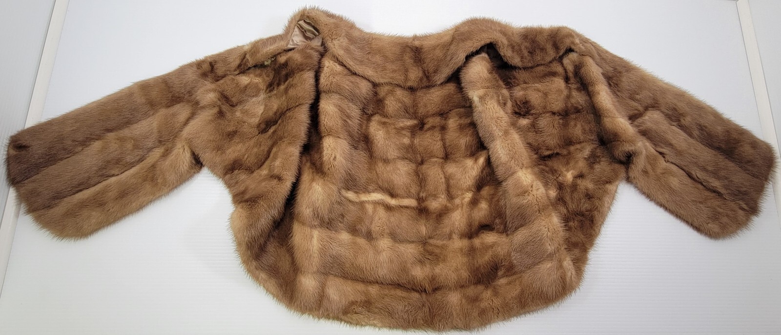 N) Vintage Mob Wife Era Women Over the Shoulder Collar Fur Stole Shawl Vest