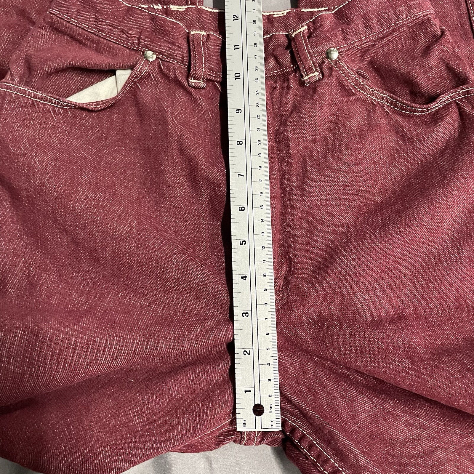 Vtg 50’s 60’s Misses Wrangler Sanforized Women’s Denim Jeans Maroon 24×26 14 USA