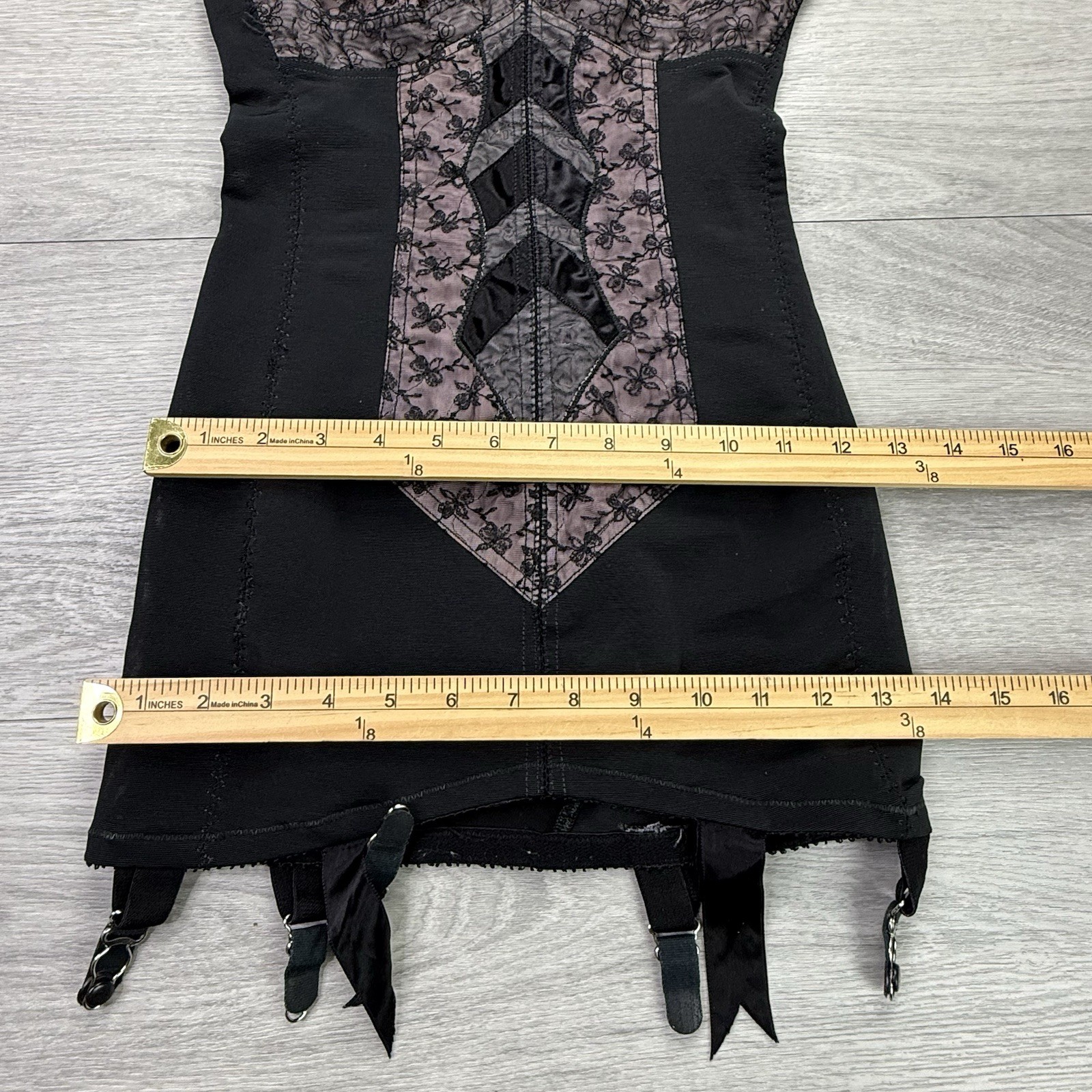 Vintage Contessa Di Roma Open Bottom Corselette Corset Girdle Garter Belts 36C
