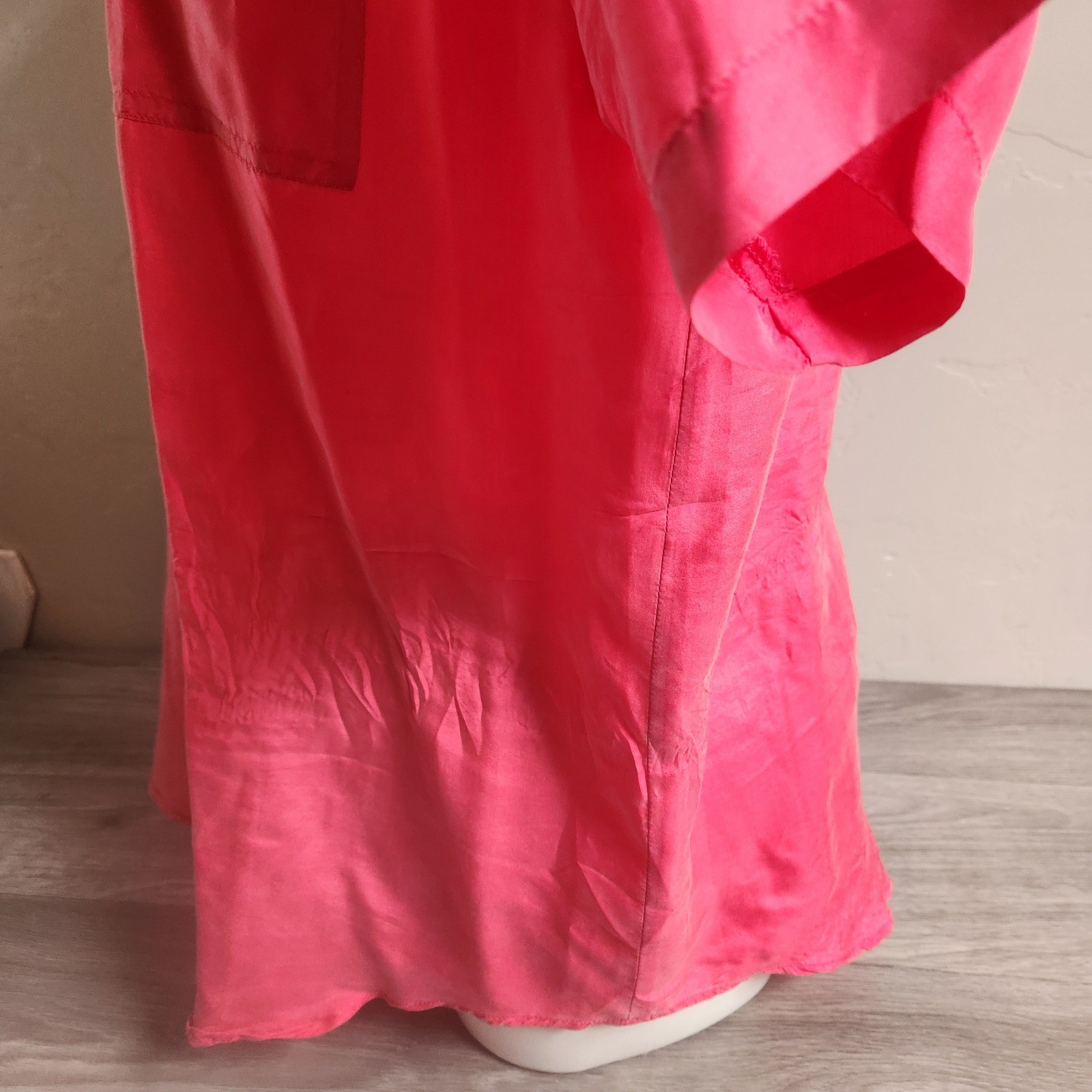 Vintage The Silk Collection Button Front Shirt Pink Size 16 Delicate Lightweight