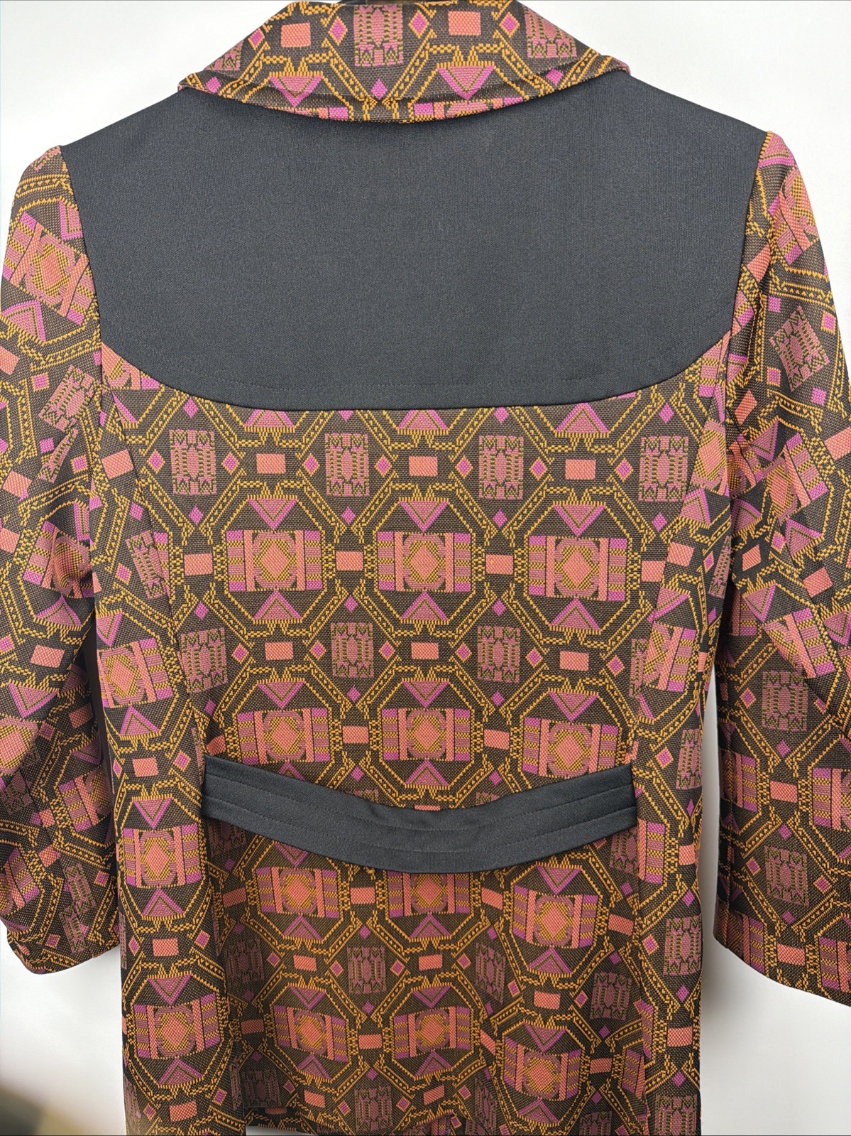 Vtg 70s BUTTERFLY COLLAR POLYESTER PSYCHEDELIC Beagle 38 (M) Pocket Gold Western
