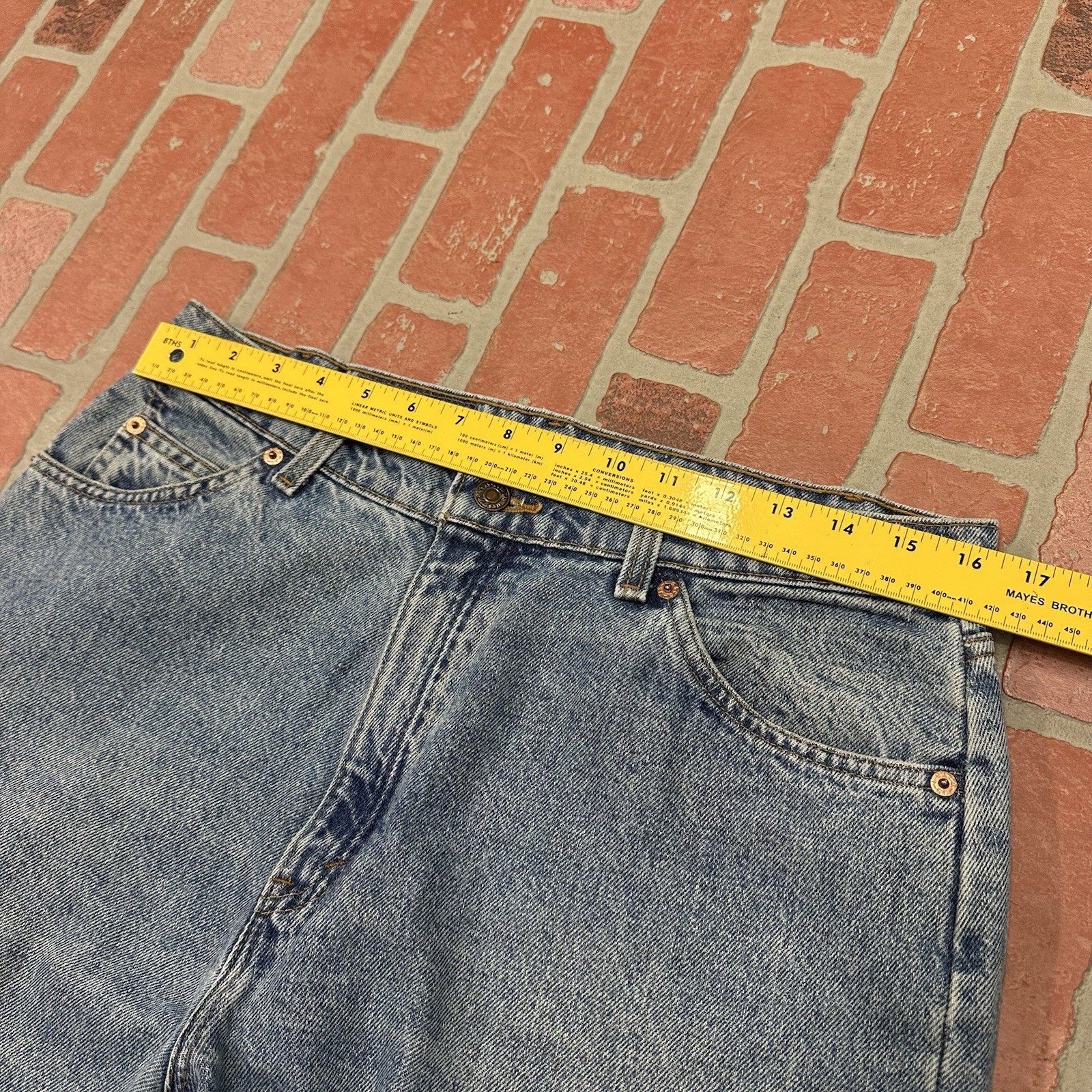 VTG LEVIS ORANGE TAB MEASURES 32X29 LIGHT BLUE DENIM PANT JEANS BLUE WOMEN (33)