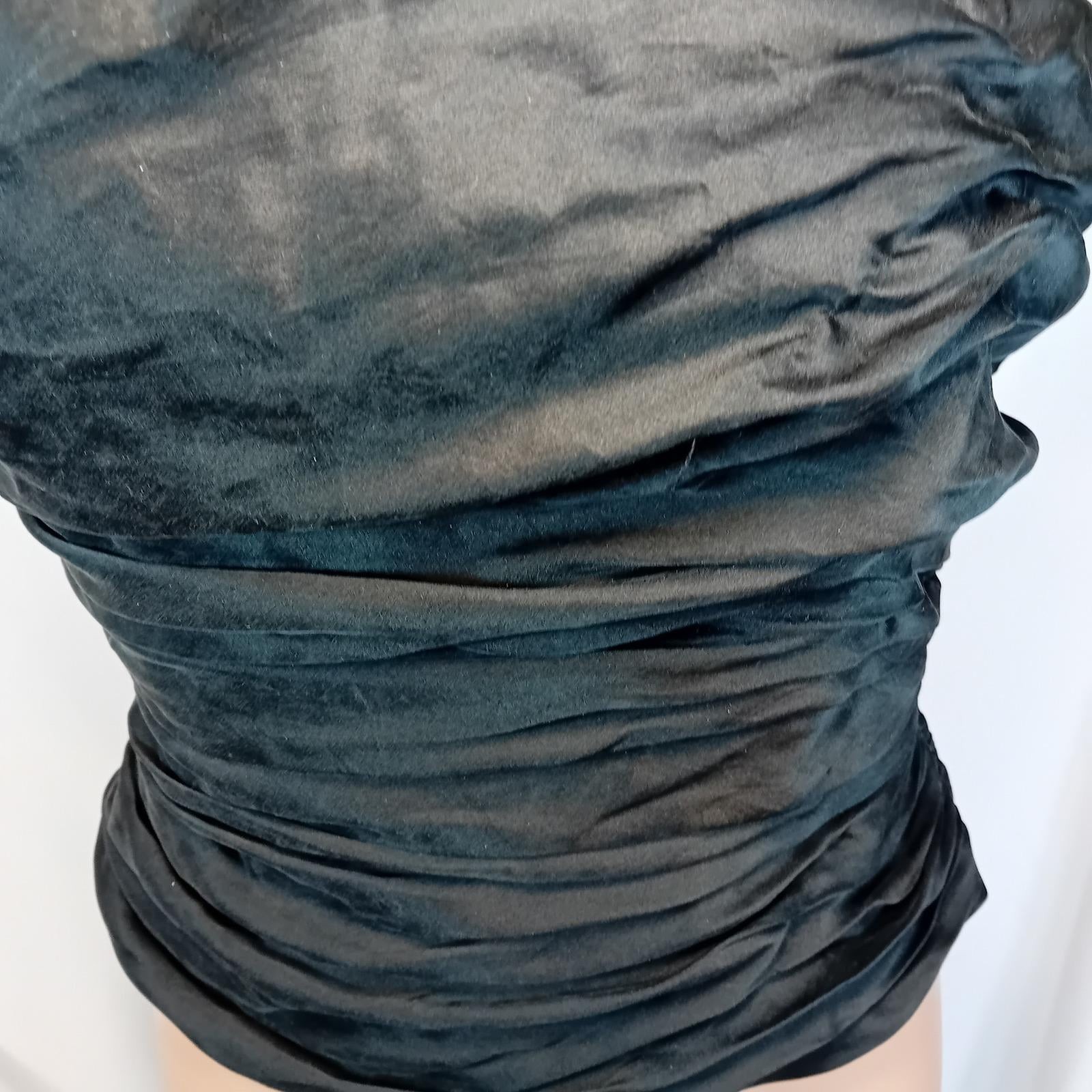90s Vintage Y2K Lipton’s Ruched Silk Cami Top Cocktail Goth Club Festival 8 READ