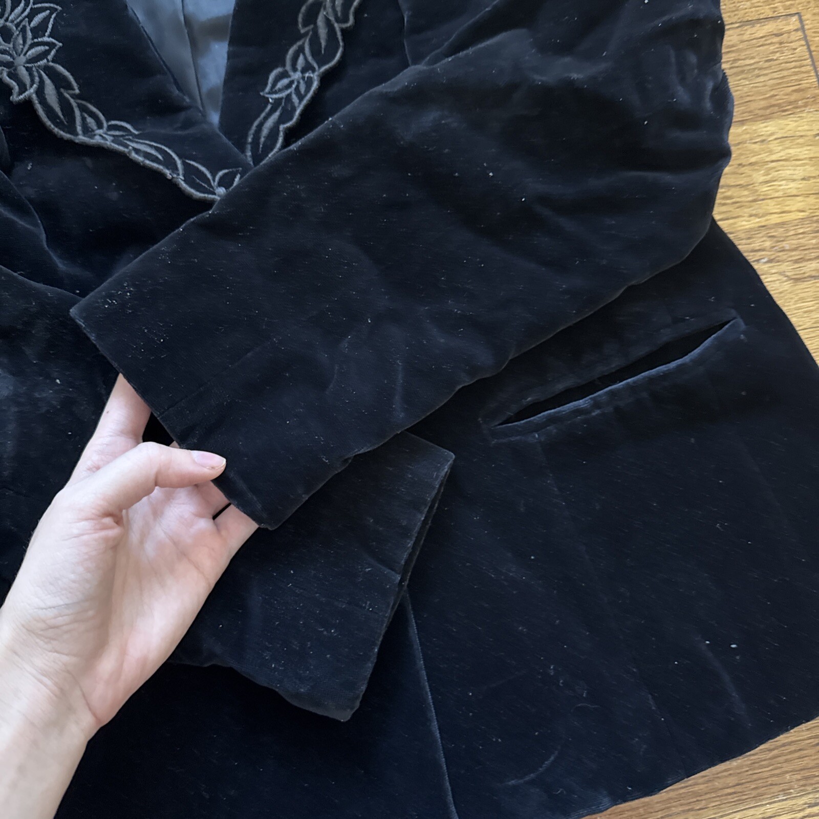 Vtg 60s Harrods Mono London Womens Black Jacket Blazer Size 10