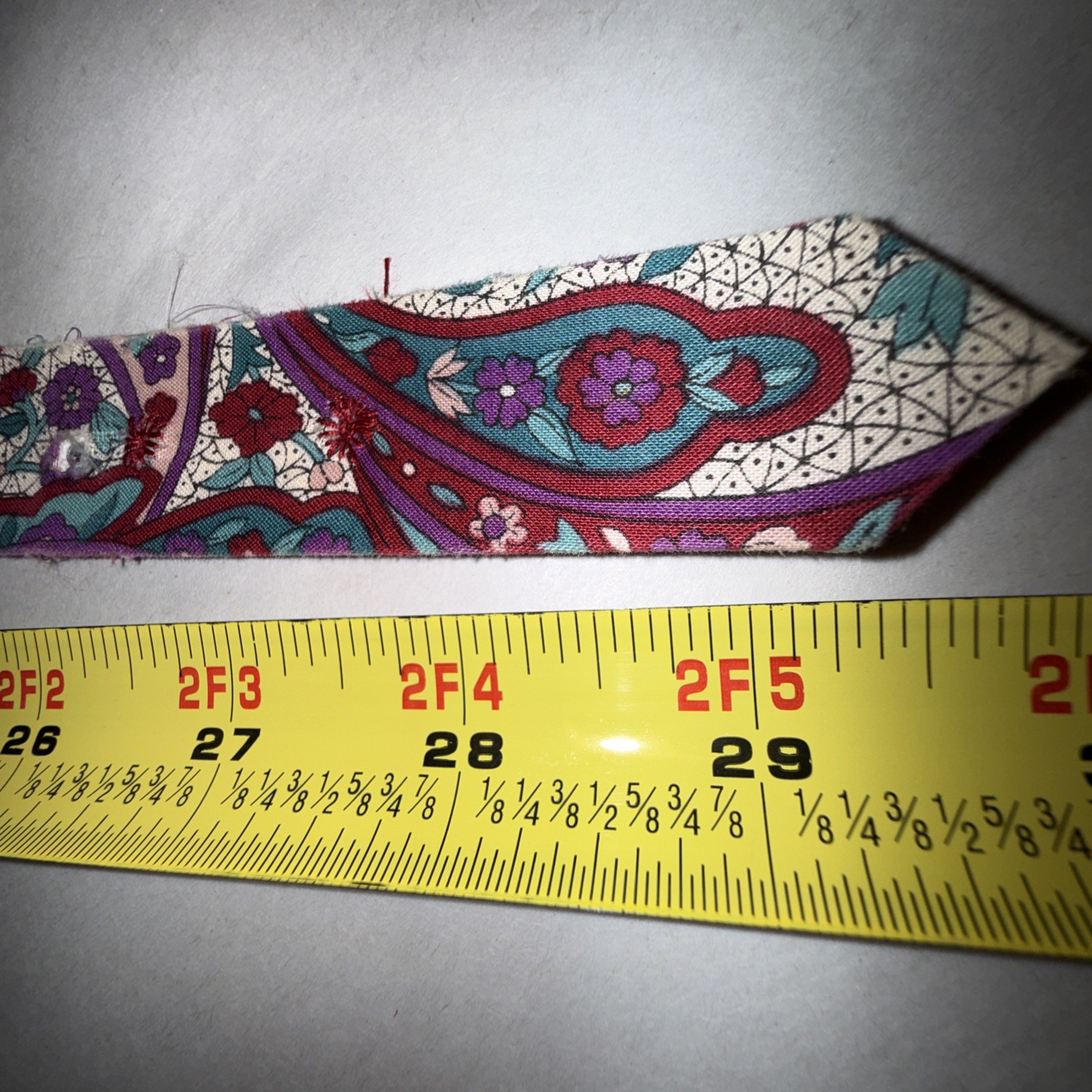 1950’s Handmade Cotton Shirt Dress Fit & Flare Paisley Pockets Medium Belted