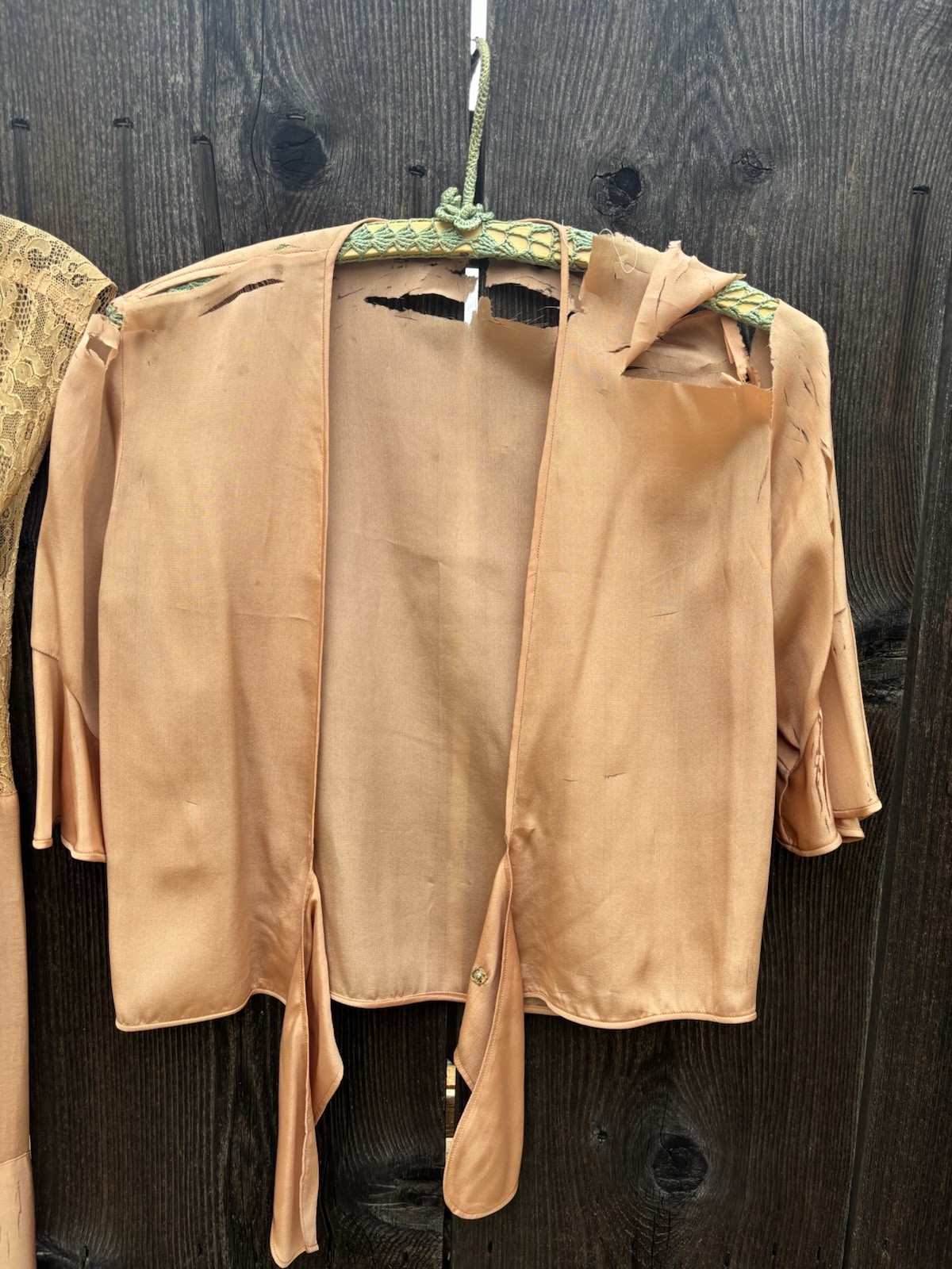 Vtg 20’s/30’s Silk 3 Piece Set Shattering Throughout For Study Or…