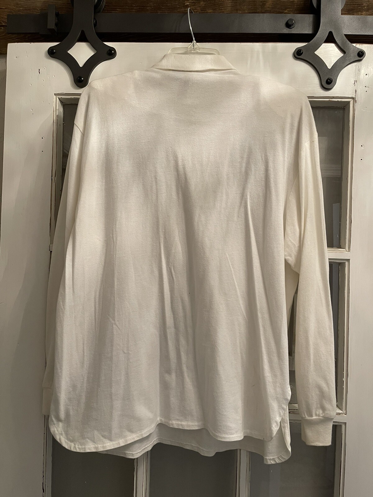 Vintage Pia Rucci Top Medium Embroidered Beaded Shoulder Pads White