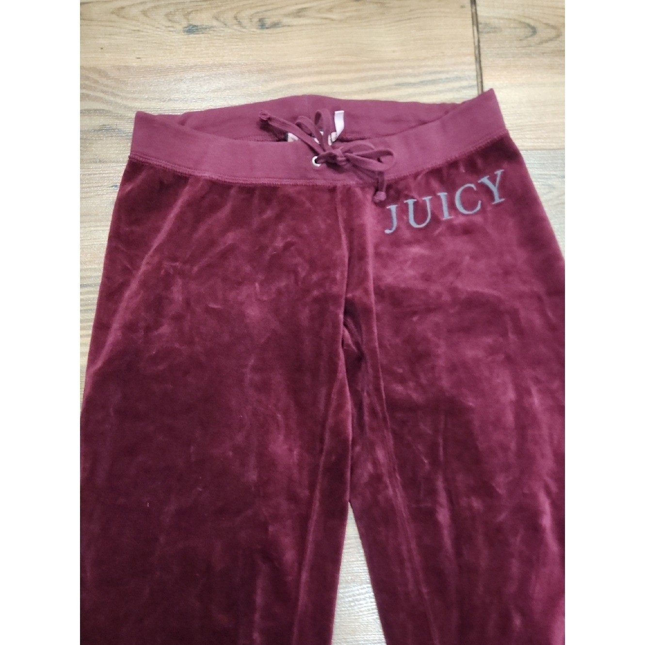 Vintage Y2K Juicy Couture Baddie Flare Lowrise Pants Small Velour Velvet Lounge