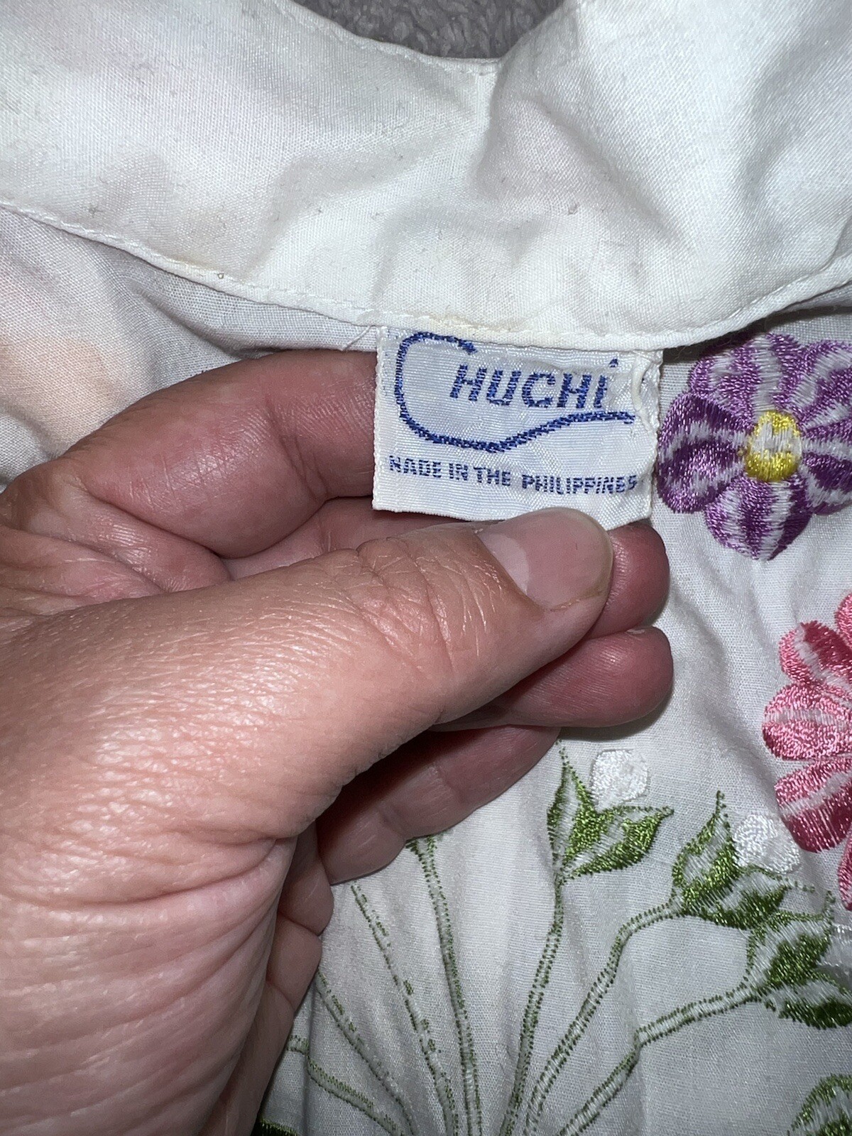 Vintage CHUCHI Colorful Floral Embroidered Tunic Jacket Top Sz S