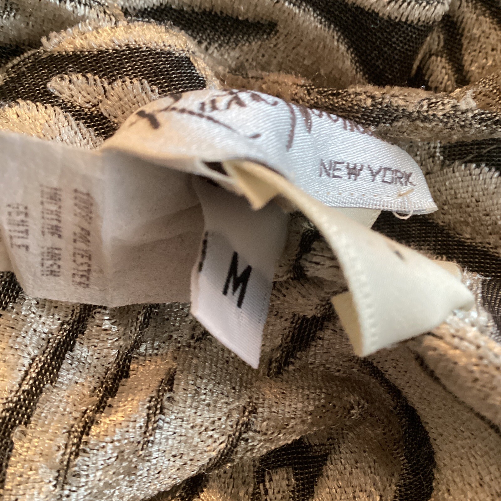 Vtg Ruth Norman New York Nieman Marcus Gold Burnout Robe Size Medium Made In USA