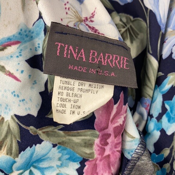 Tina Barrie Vintage floral skirt set size 10 polyester multicolor made in USA