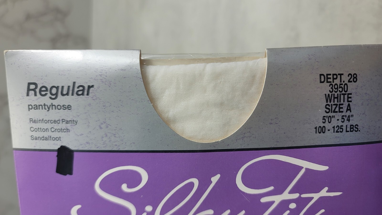 Vintage A Silky Fit Bill Blass Pantyhose White USA 3950 Classic Solid
