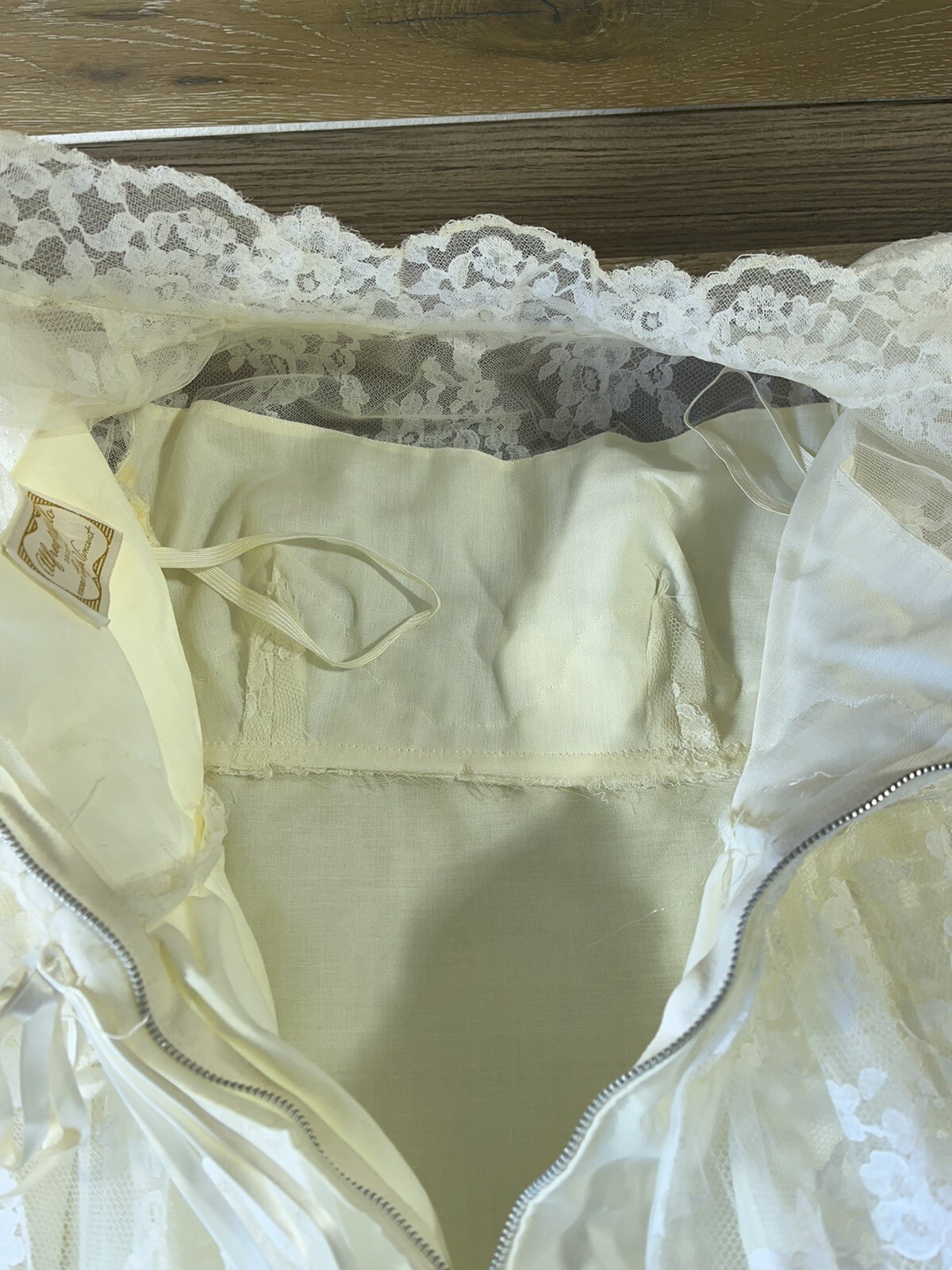 Wedding Dress Alfred Angelo Original by Edythe Vincent Vtg 60s Size 7