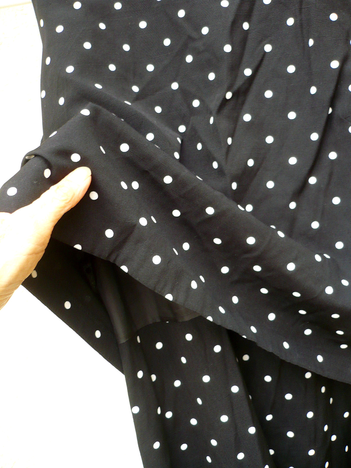 VTG DRESSBARN PETITE SIZE S M P BLACK OVERLAY POLKA DOTS SLEEVELESS DRESS WOMEN
