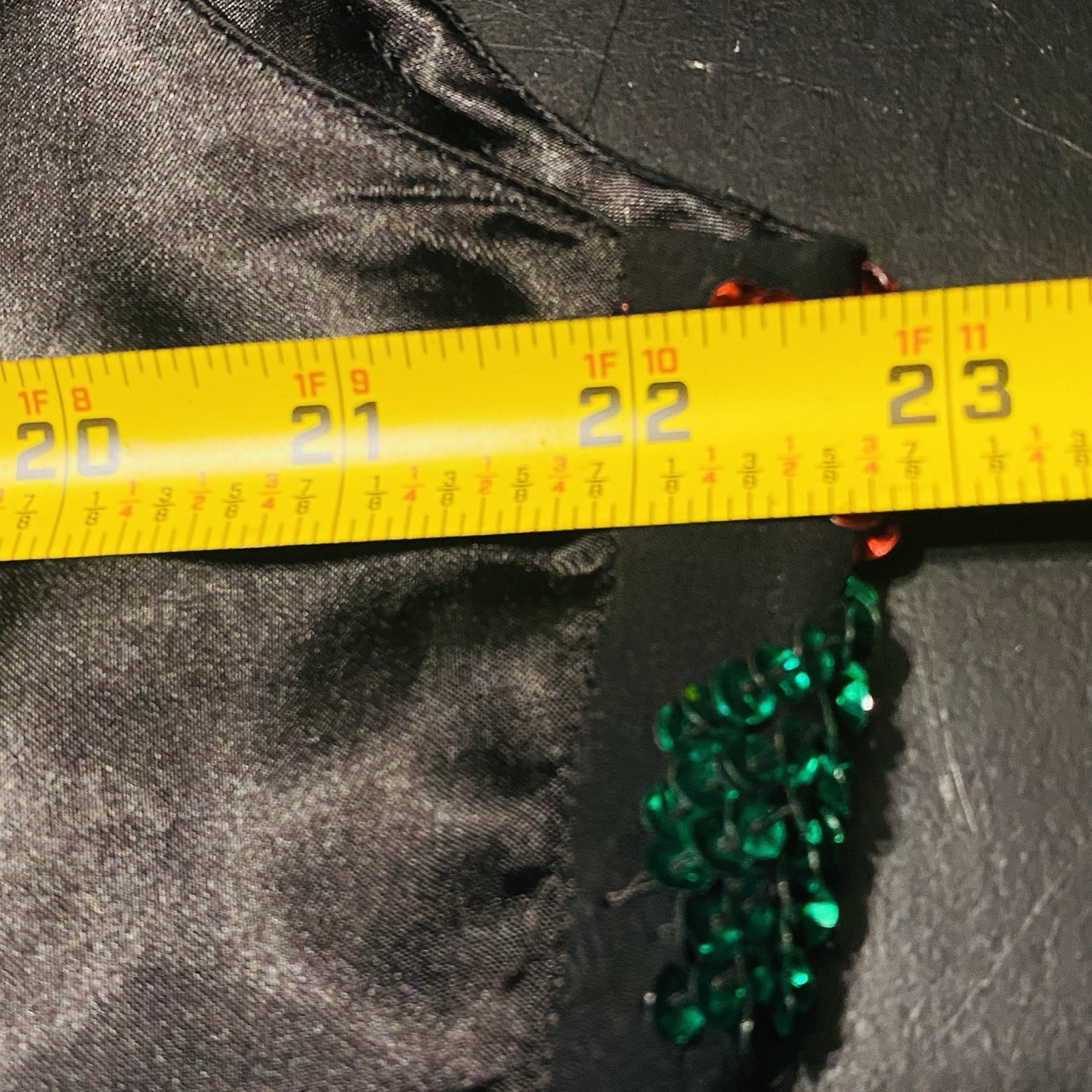 SCALA Vest Black Red Beaded Sequin Poinsettia Festive Core Christmas Holiday VTG