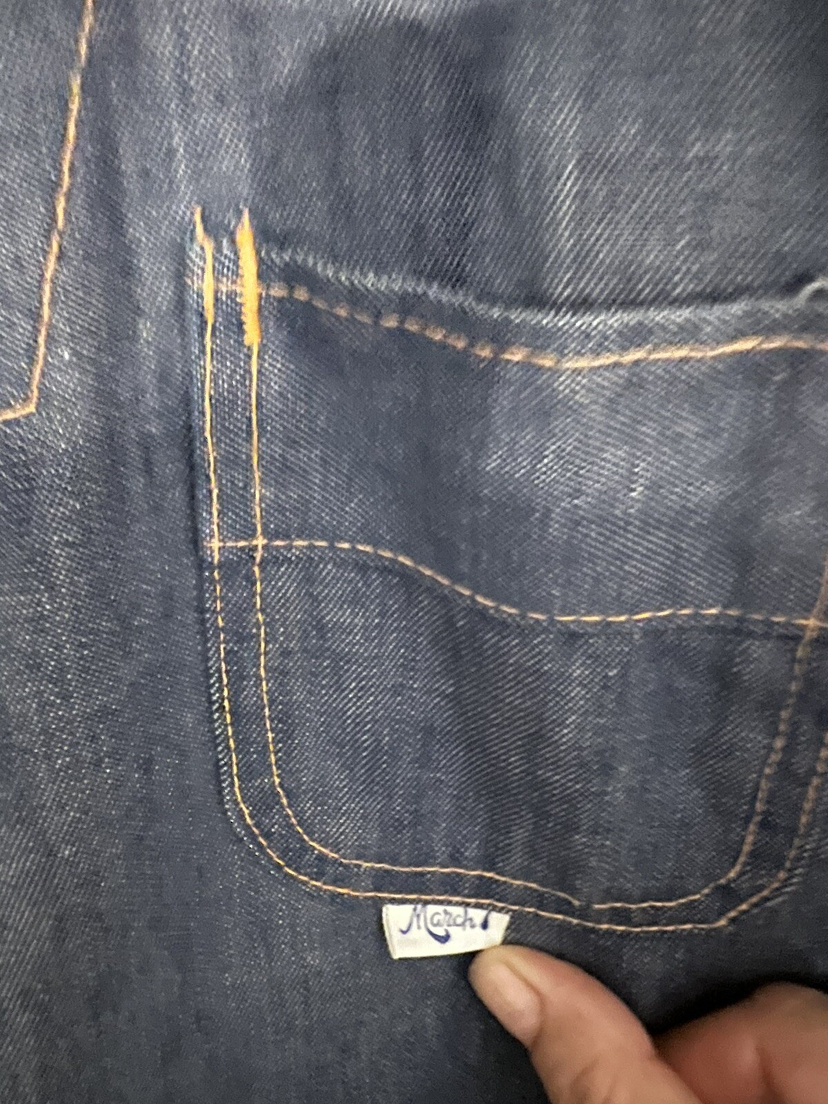 Vintage 1970’s March 1 Blue Denim Jumpsuit Size 5 Petit