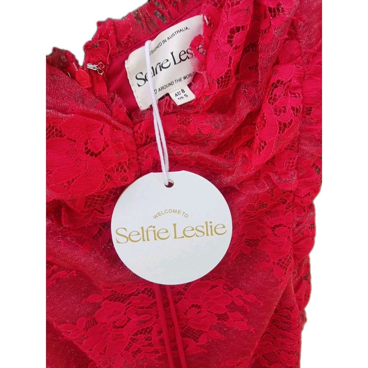 Selfie Leslie Lingerie Around The World .Size AU 8 US S .Color Red .