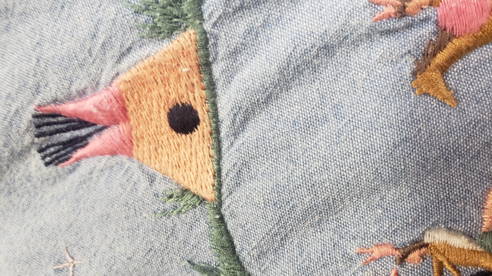 Cambridge Dry Goods Vintage Embroidered Native American Theme Button Up 16