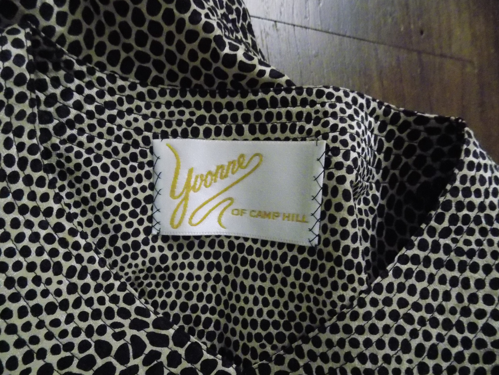 Vtg FAB Adele Simpson Suit 100% Silk Black tan Leopard Long Jacket & Skirt sz 8
