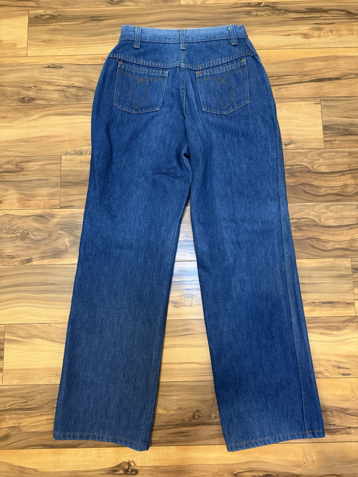 Vintage 1970s Jeans JTF Straight Wide Leg Talon Zip 26×28.5 Soft Pair A