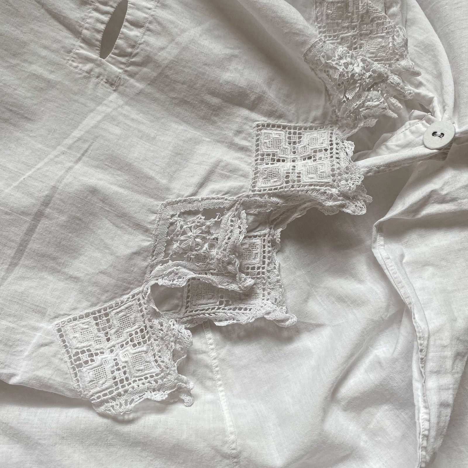 Authentic Edwardian Antique White Linen Lace Lingerie 1905-1912