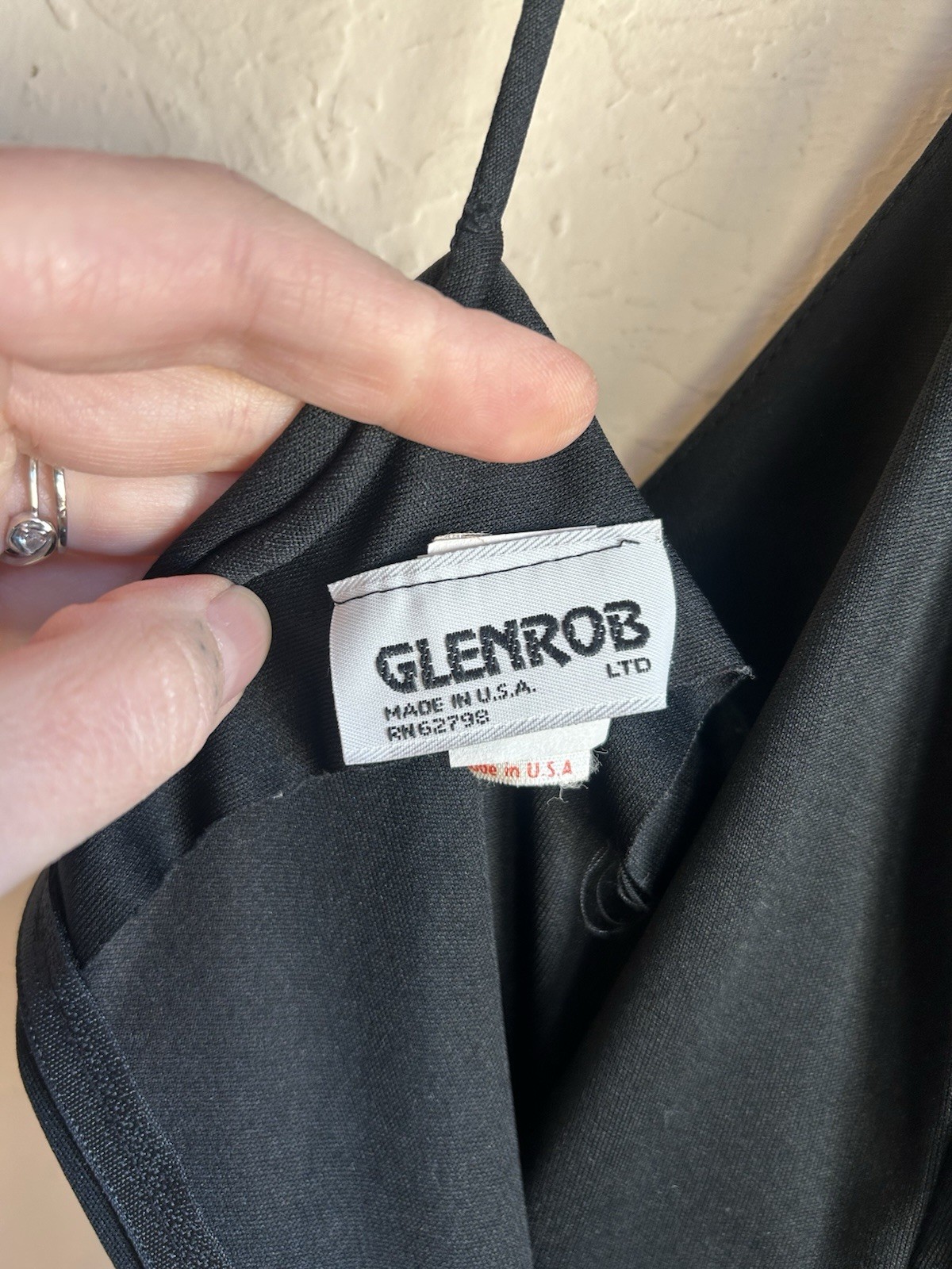 Vintage 80s Glenrob Black Sequin Asymmetrical Cocktail Dress S Studio 54 Glam