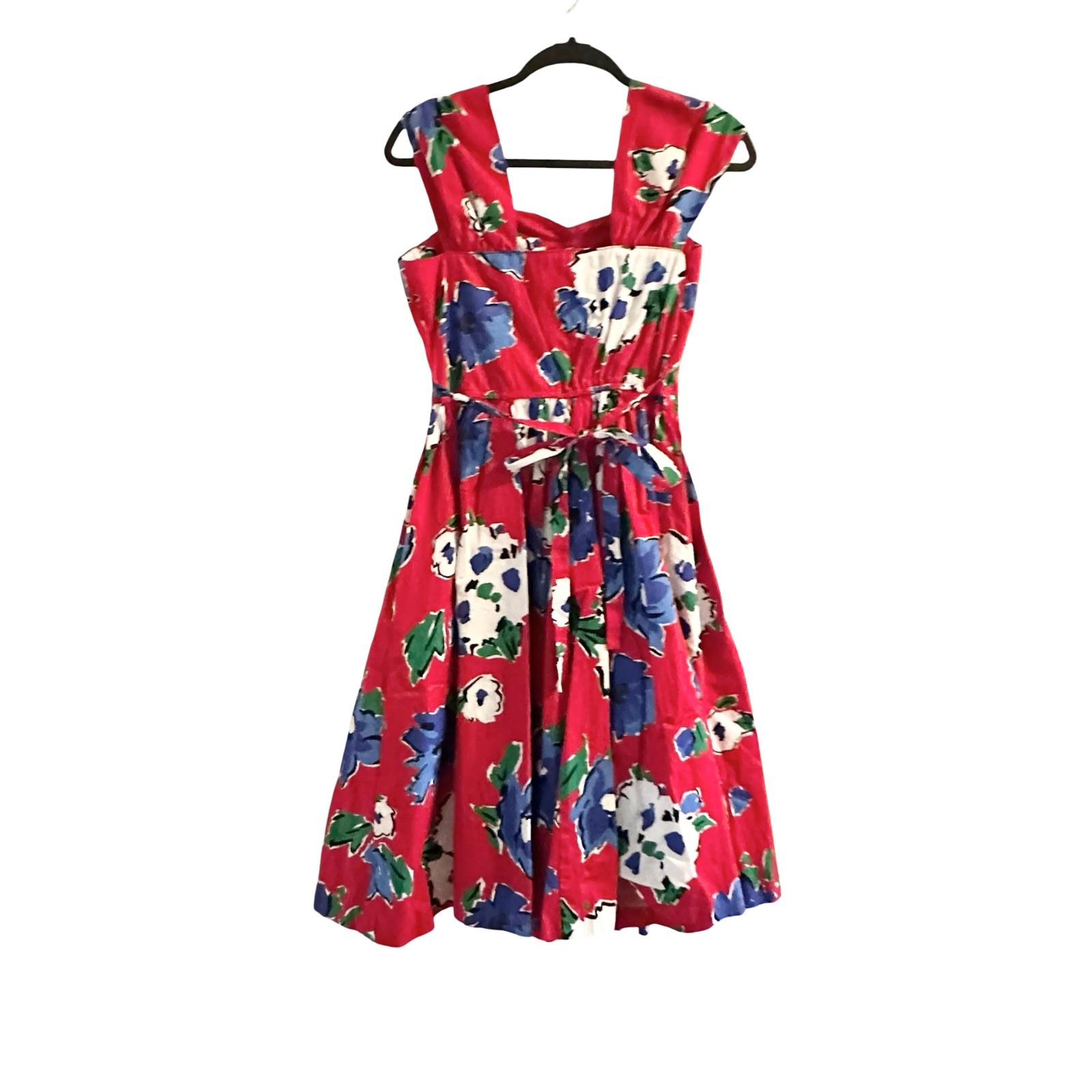 Vintage 80s does 50s Robbie Bee Floral Halter Circle Sun Dress 6 S M