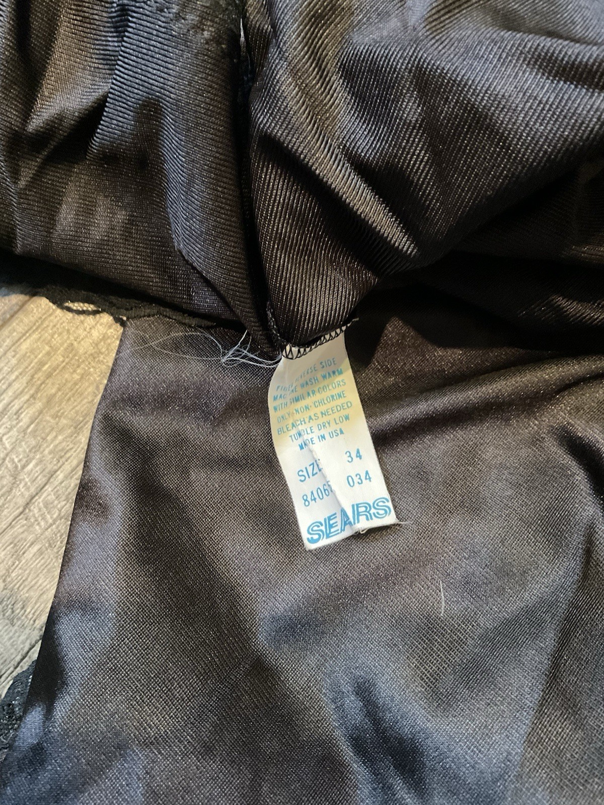 VTG 100% NYLON Full Slip Dress Classic Black Babydoll 34 Lingerie 60/70s Chemise