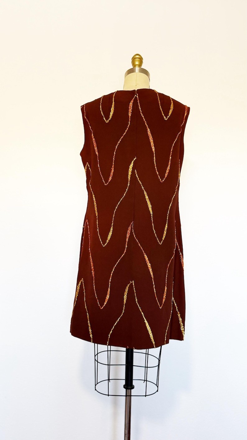 1960s Dress / 1960s Party Dress / 1960s Cocktail Dress / Size Large
