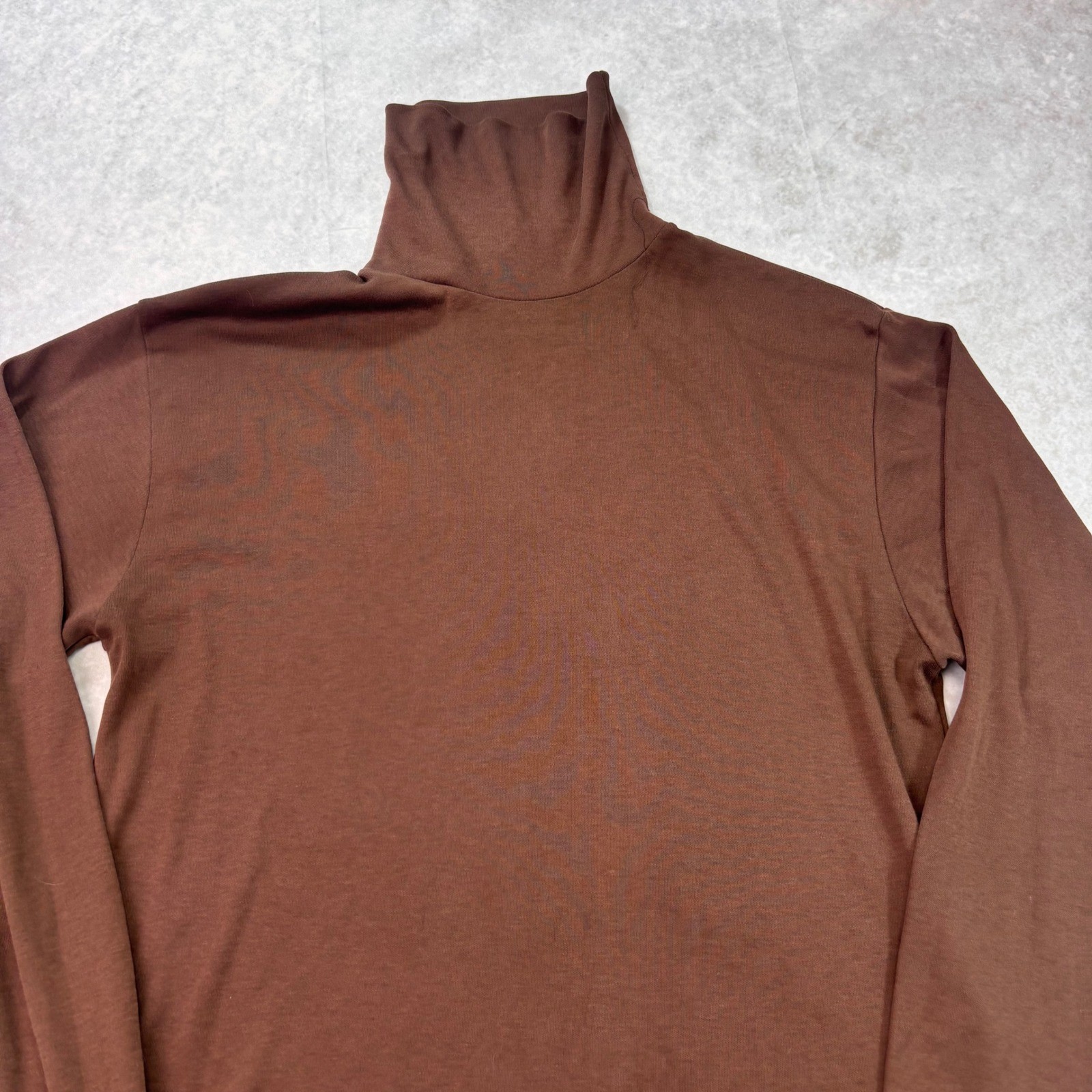 JJ Cochran Vintage Brown Turtleneck Long Sleeve Shirt Made in USA Men’s M