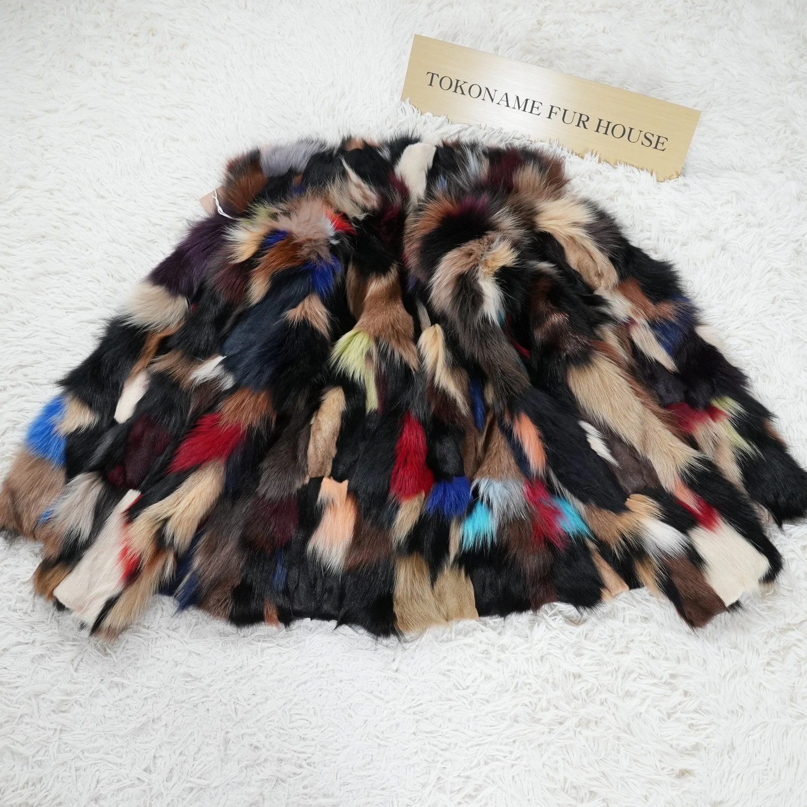Multicolor Fox Jacket – Genuine Vintage Fur From Japan