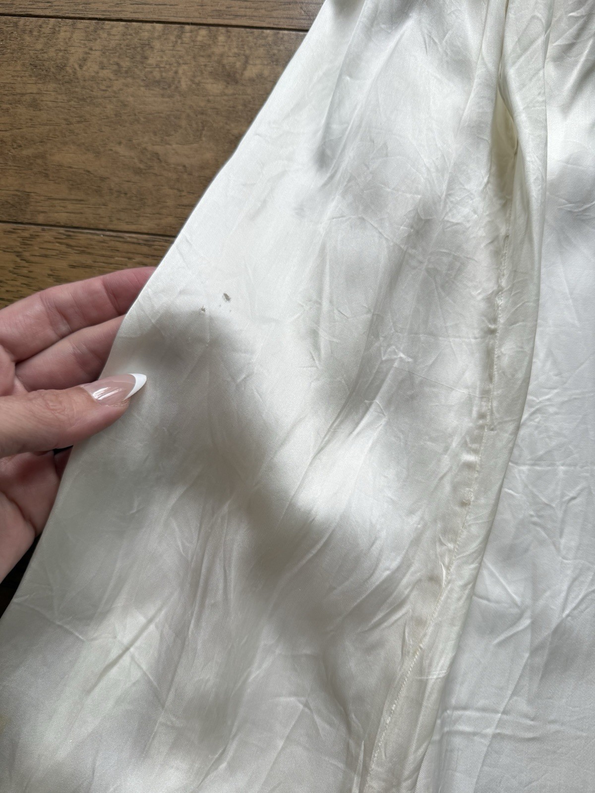 Regal 1930s-1940’s Candlelight Ivory Silk Satin Dress Wedding Gown Bridal Gown