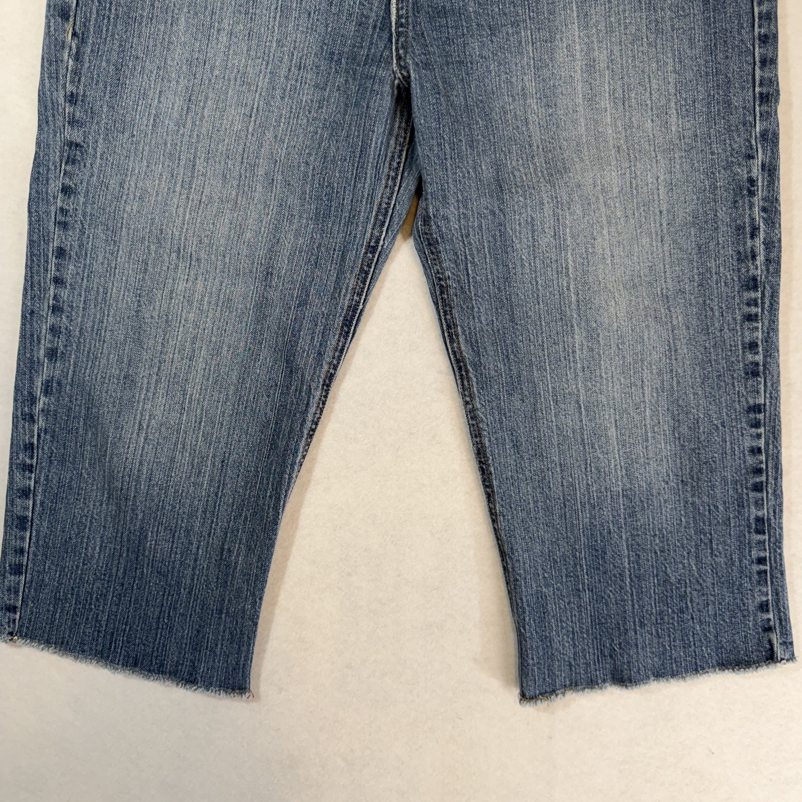 VTG 90s Y2K MUDD Jeans Crop Sz 13 US 35″ Waist Capri Pant Boho