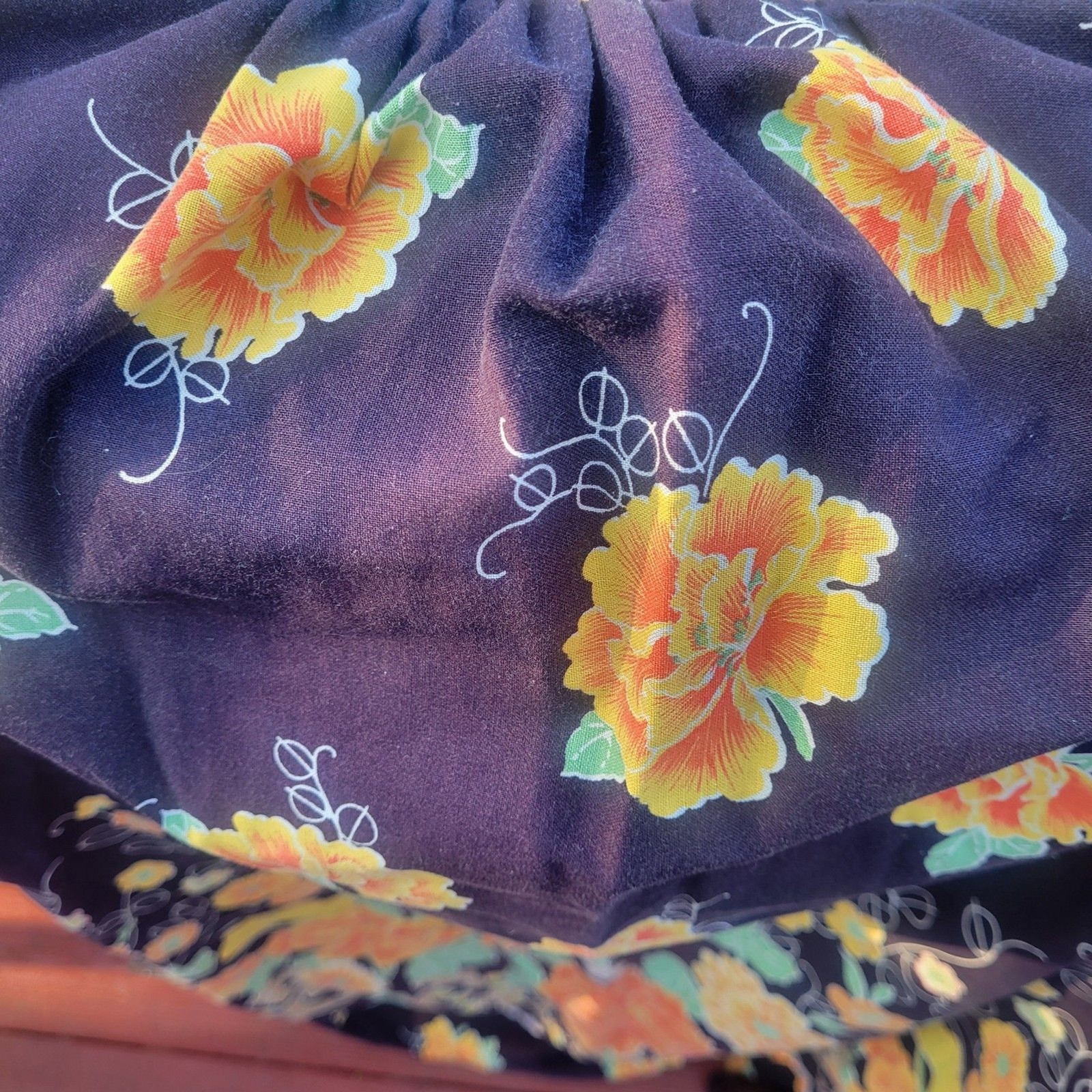 Vintage 60s 70s Penneys Hawaii Cotton Maxi Dress MuuMuu MuMu Floral Boho Tiki