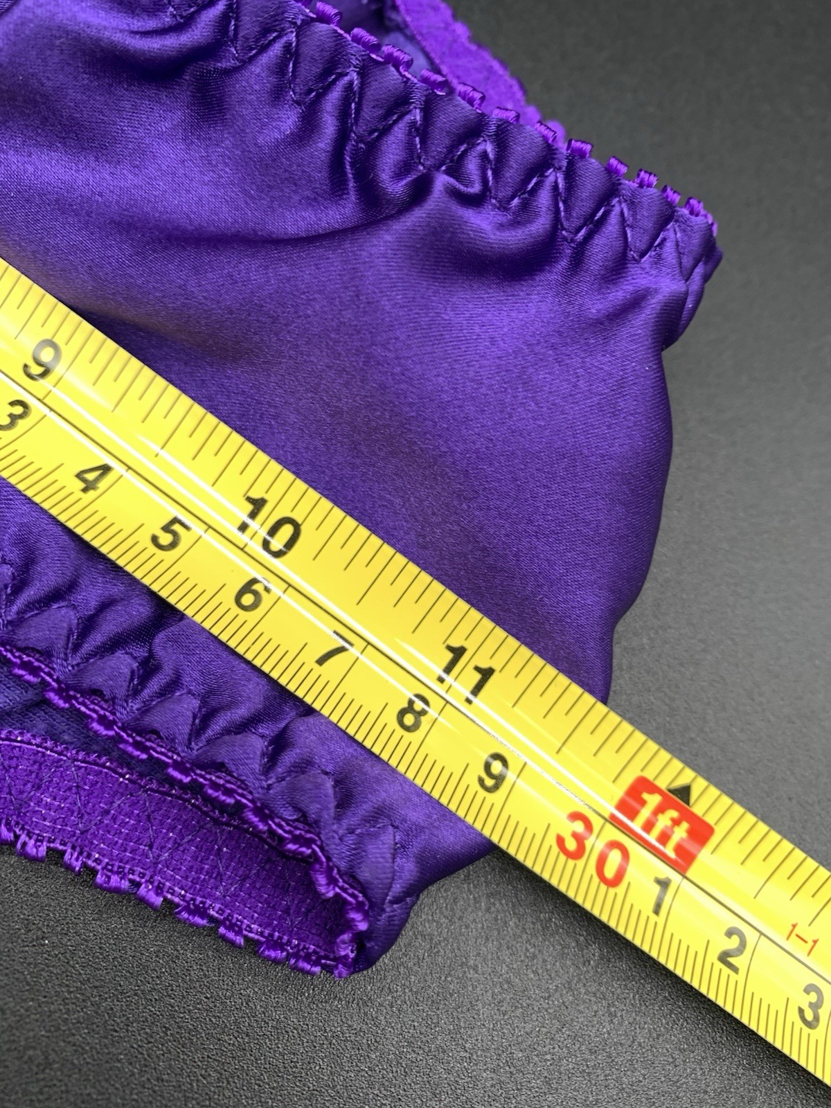 Vintage Delicates Gold Label SILKY Satiny Mesh Hi Cut Hi-Leg Purple Panties