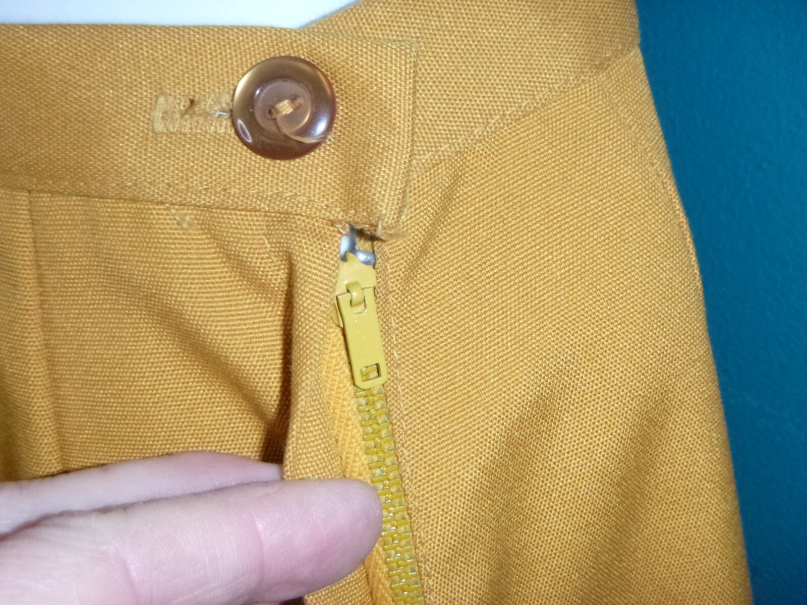 NOS Vtg 60s Stride-A-Way by Bradley Yellow Gold Culottes Skort Sz S/M
