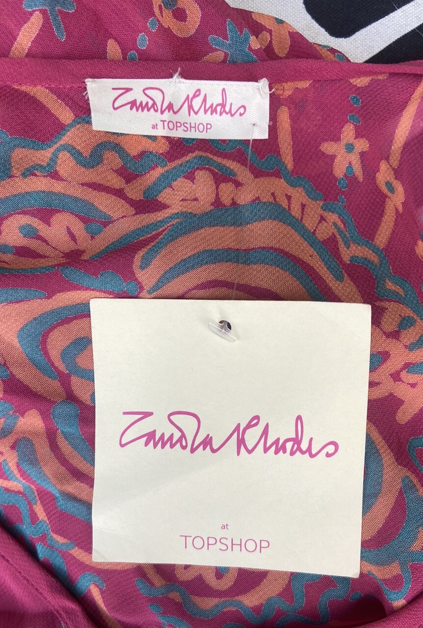vintage zandra rhodes Dress Top Shop 38