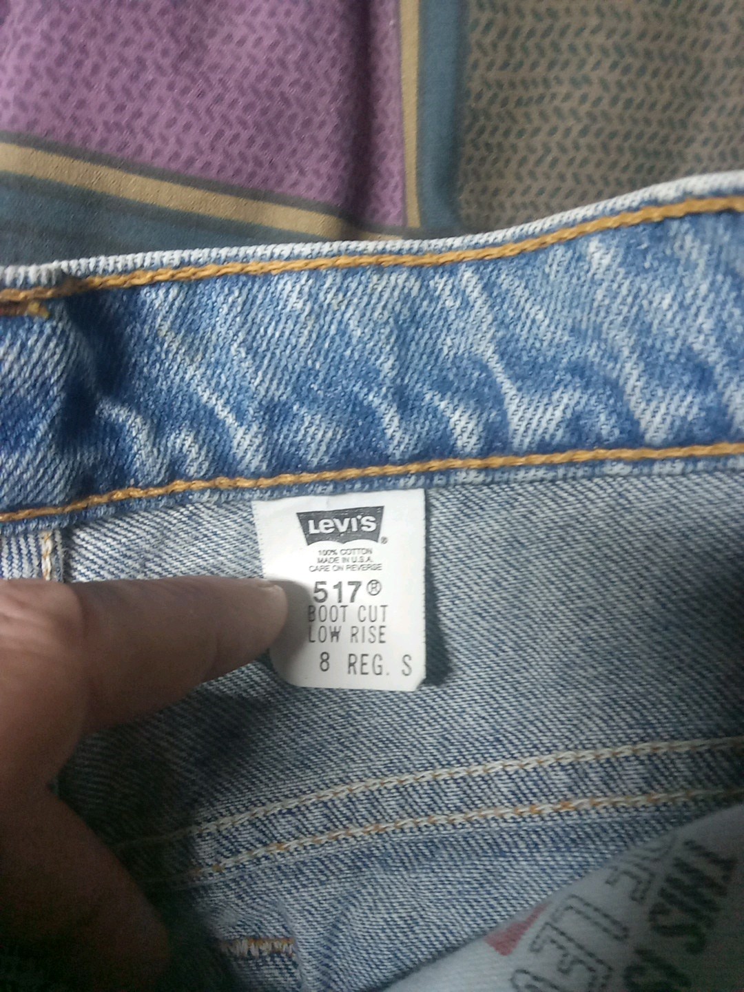 Vintage Levi 517 Sz 8 Reg M Boot Cut Lo Rise Unworn W/out Tag Red Tab 90s Denim