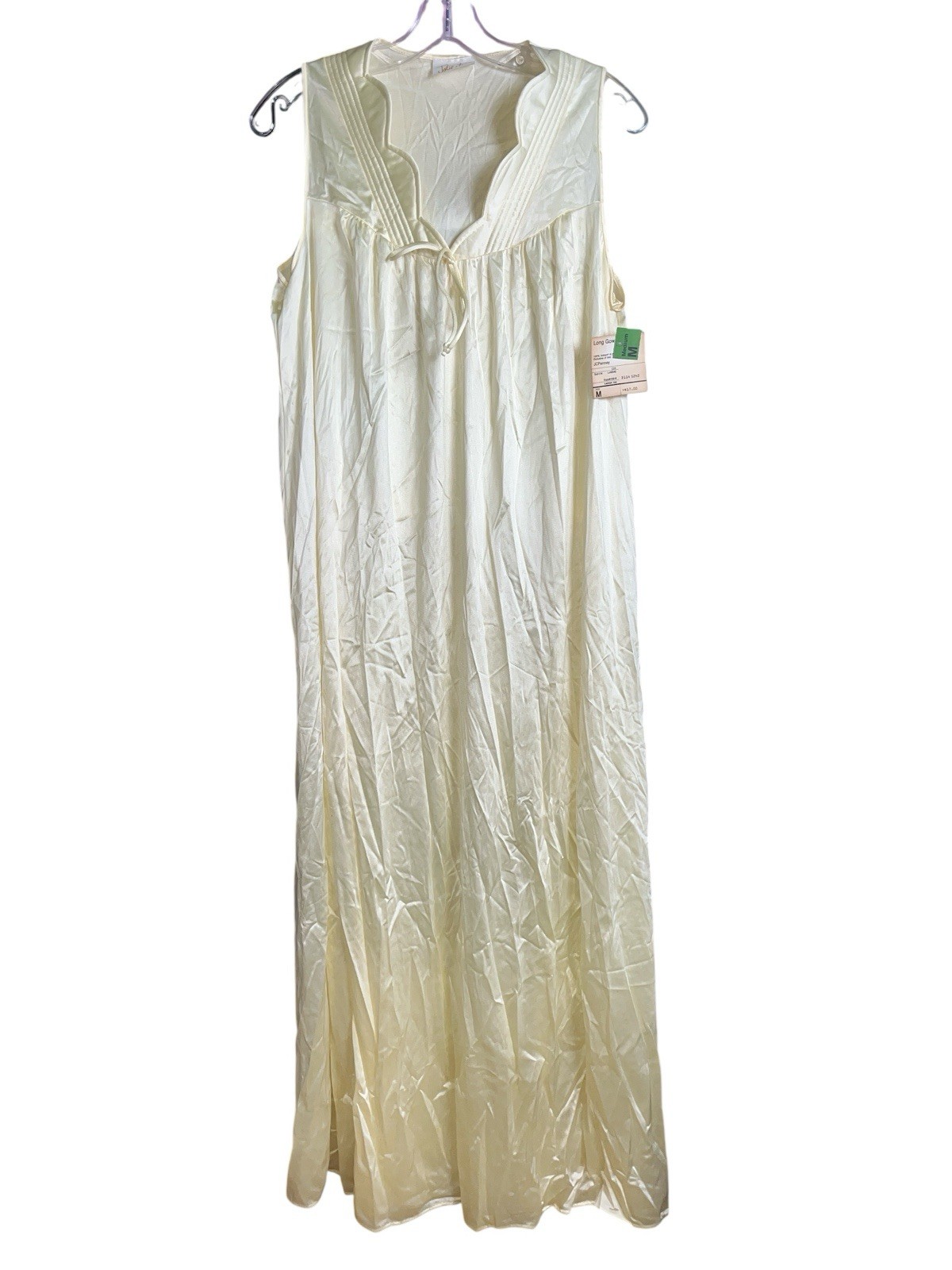 VTG JCPenney Lemon Ice Peignor Set Robe & sleeveless Nightgown NOS