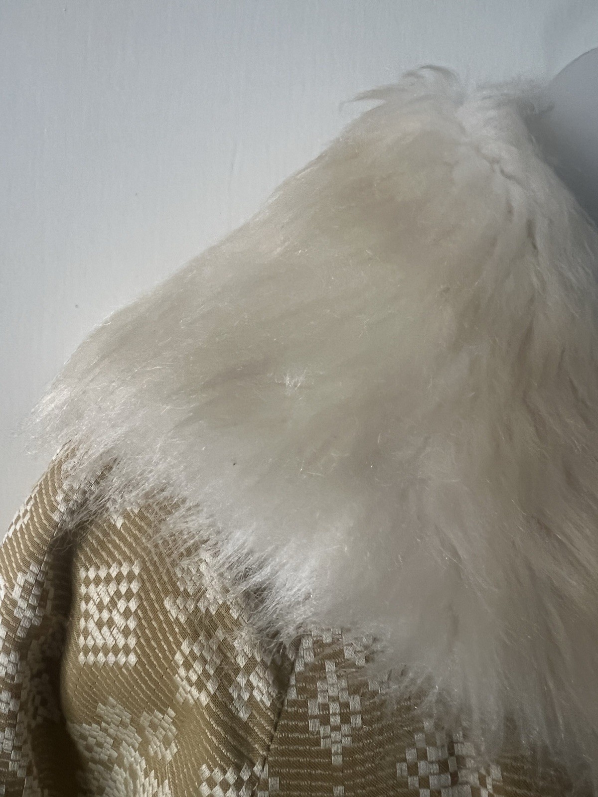 Vintage White Stag Women’s Coat Late 60’s Early 70’s Faux Fur Collar Size Large