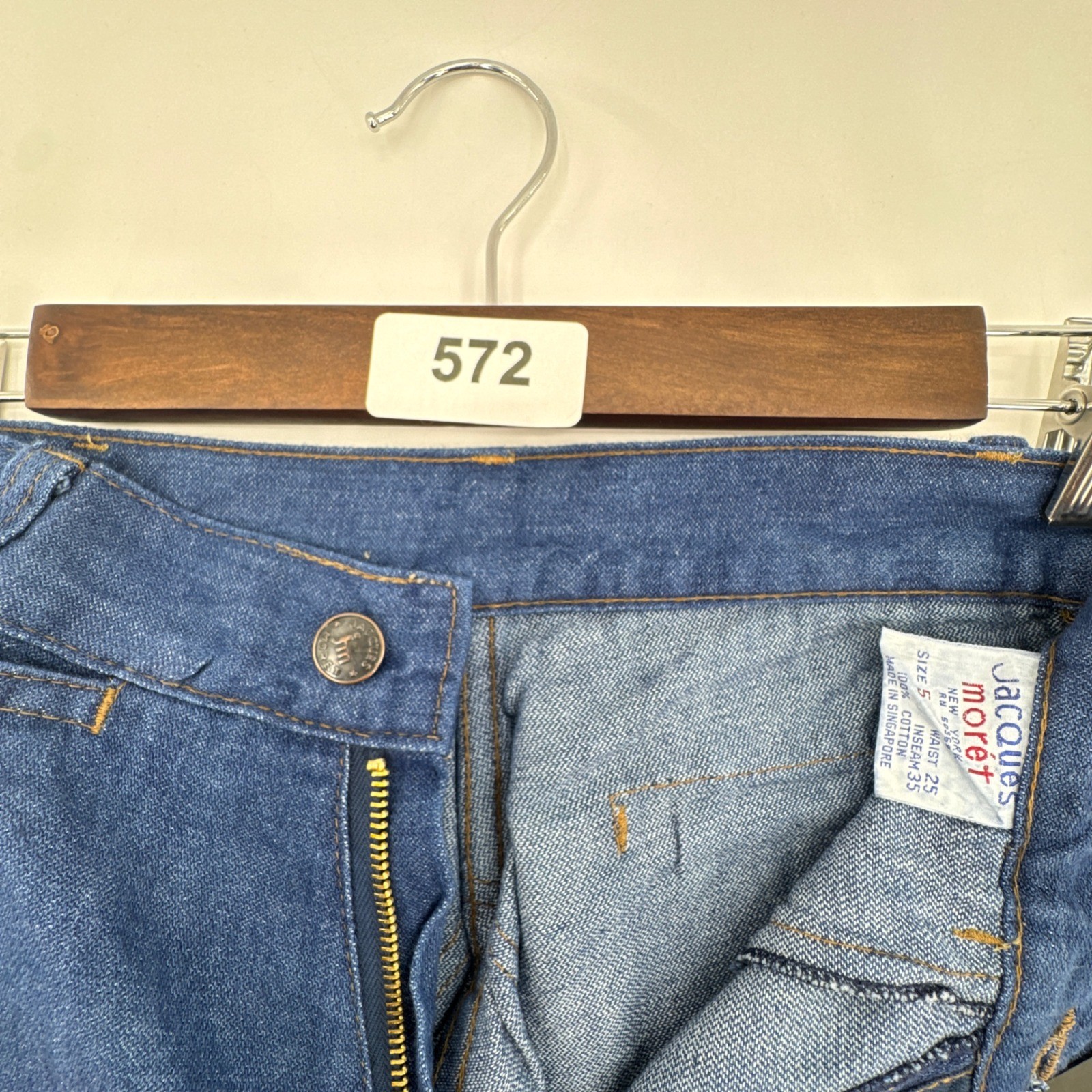 Jacques Moret Jeans Women’s 5 Blue High Waist Wide Leg Denim NWT Vintage 80s