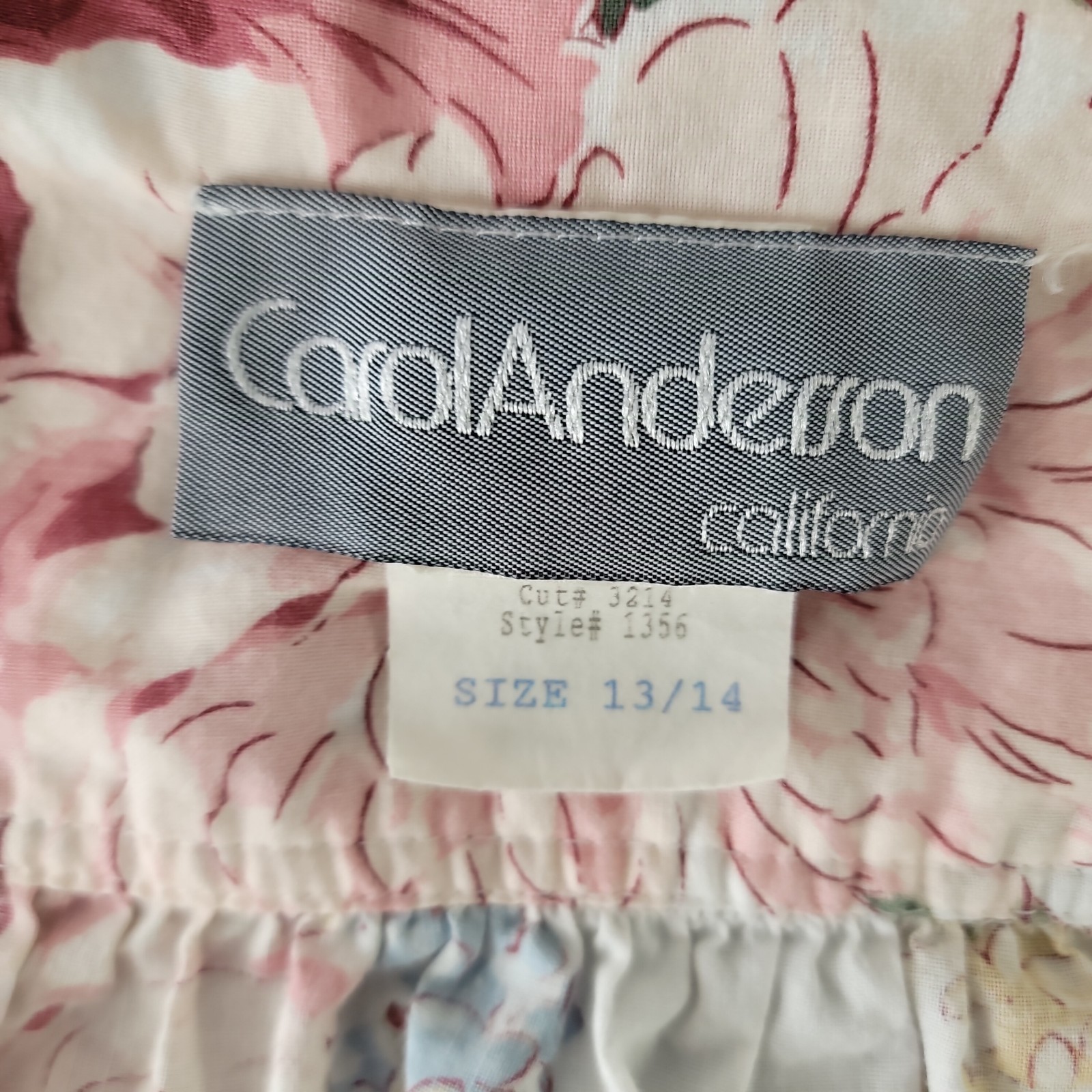 Vtg 80s Cottagecore Floral Maxi Dress 12 14 Cotton Puff Sleeve Button Front USA
