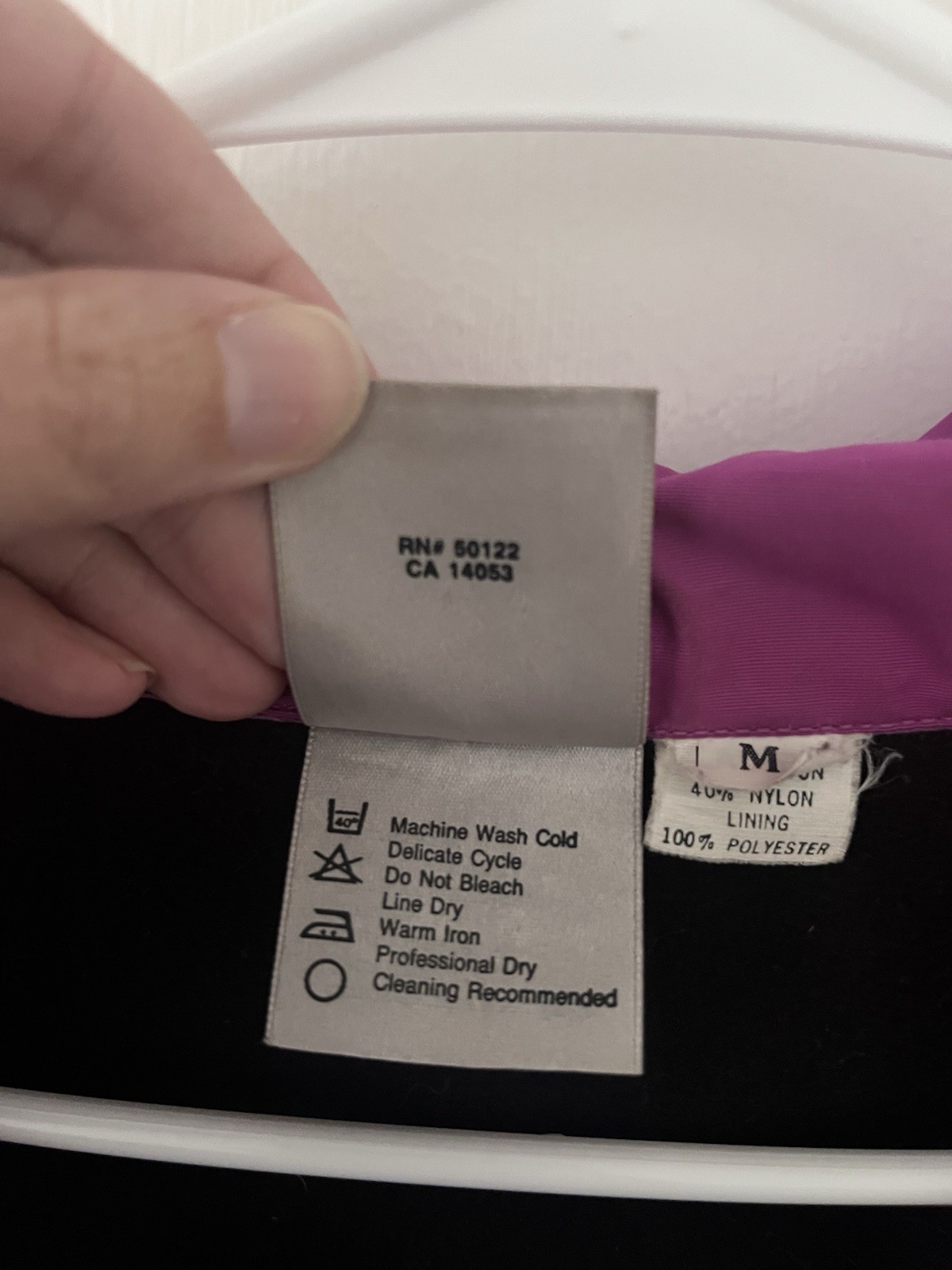 Sunbuster Vintage 80s Magenta Windbreaker Lightweight Anorak Jacket Medium