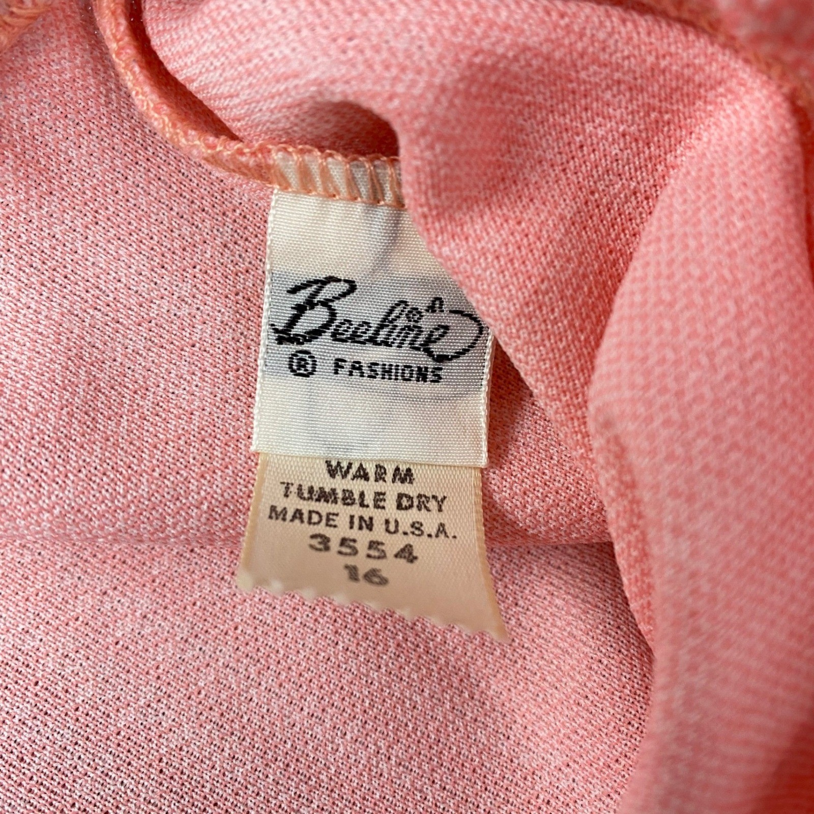 Beeline Fashions Women Pants 16 Pink Glen Plaid Vintage High Waist Wide Leg 70s